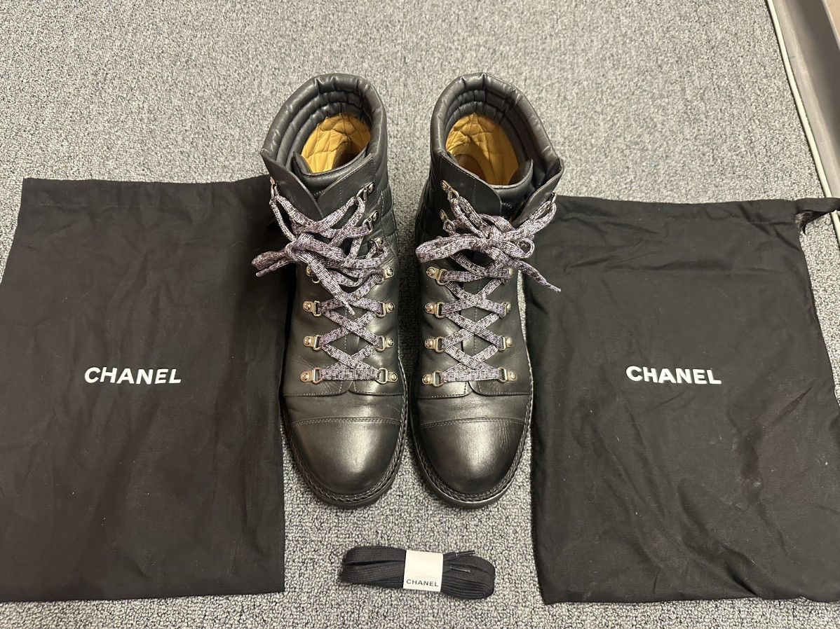 Chanel Chanel Calfskin Ankle Combat Boots Size US 12 / EU 45 - 5 Thumbnail