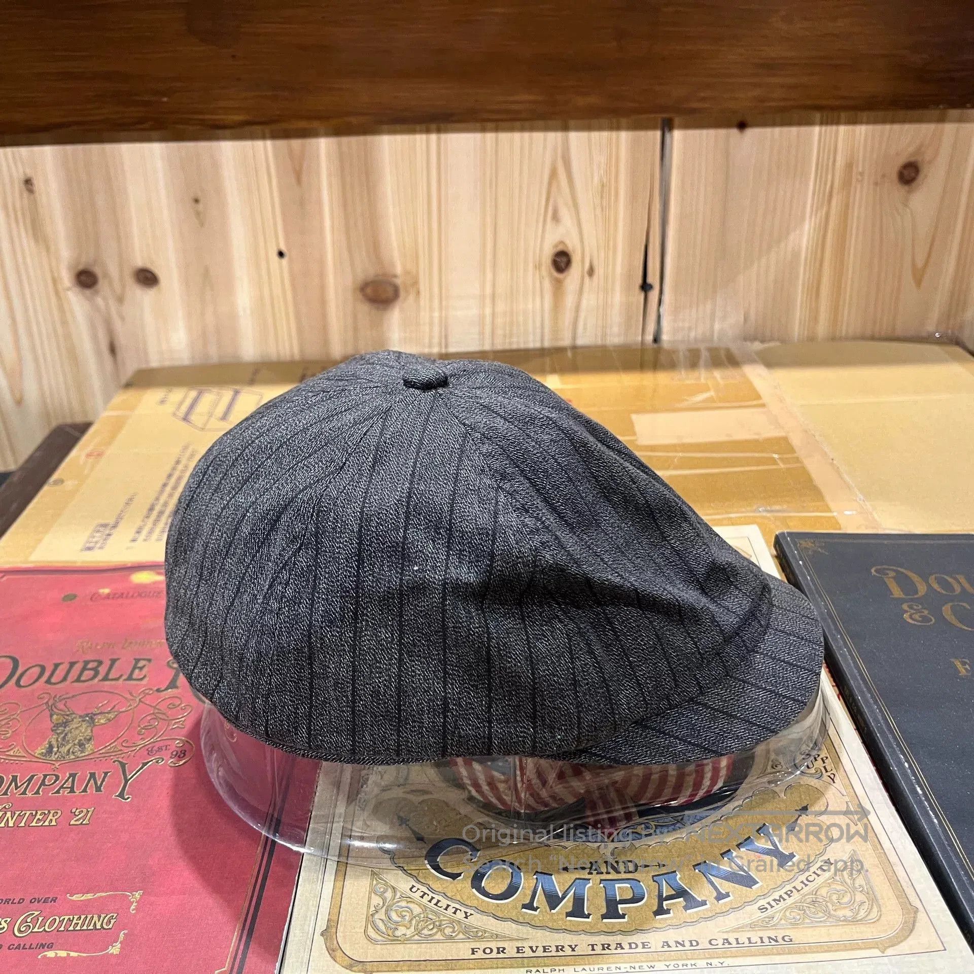 RRL Ralph Lauren rrl newsboy cap in dark gray. Size ONE SIZE - 2 Thumbnail