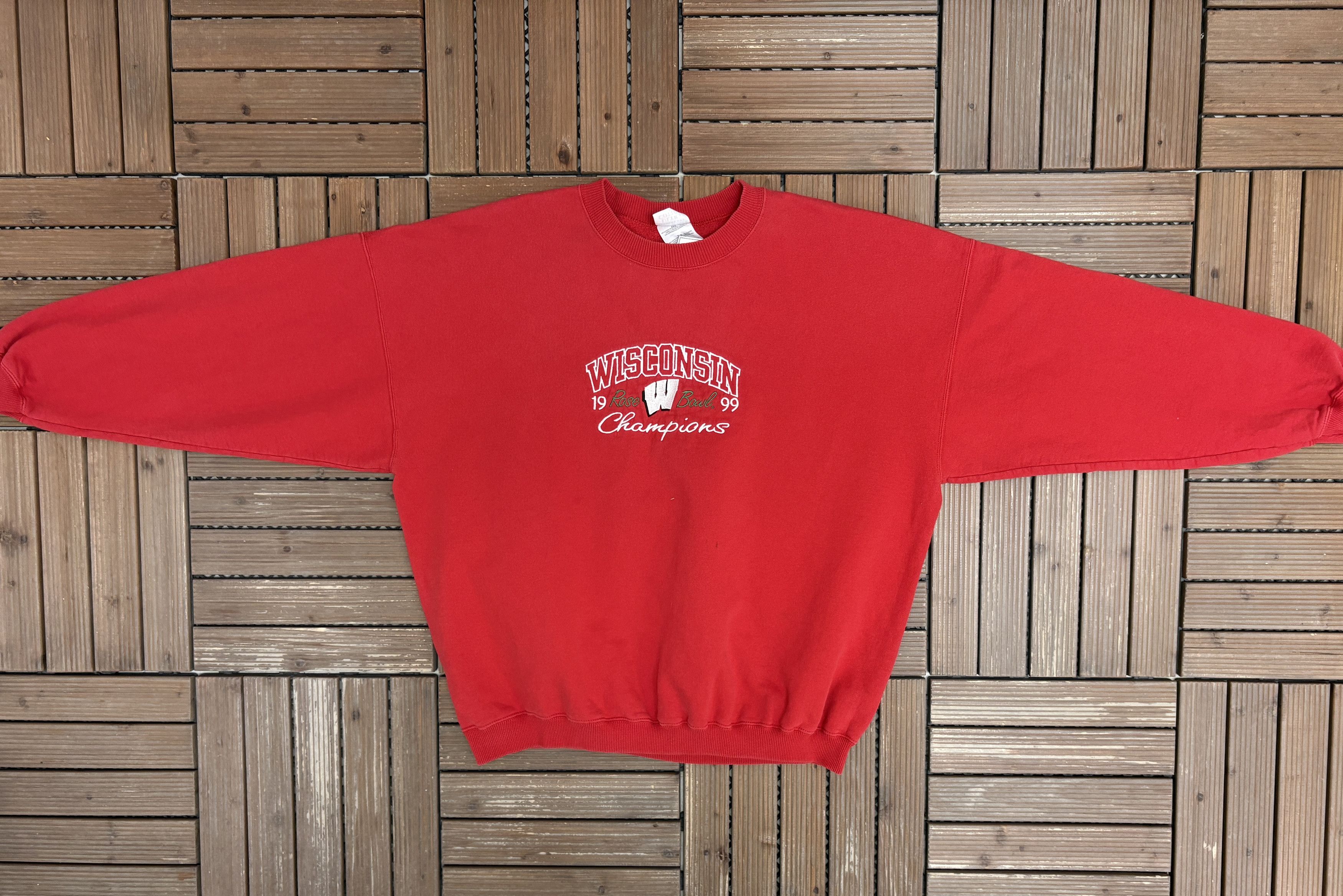 Vintage Wisconsin Badgers Rose Bowl 1999 Champions Vintage Crewneck Size US XXL / EU 58 / 5 - 5 Thumbnail