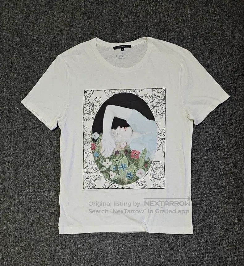 Gucci Gucci White floral print patch short-sleeved T-shirt Size US M / EU 48-50 / 2 - 1 Thumbnail