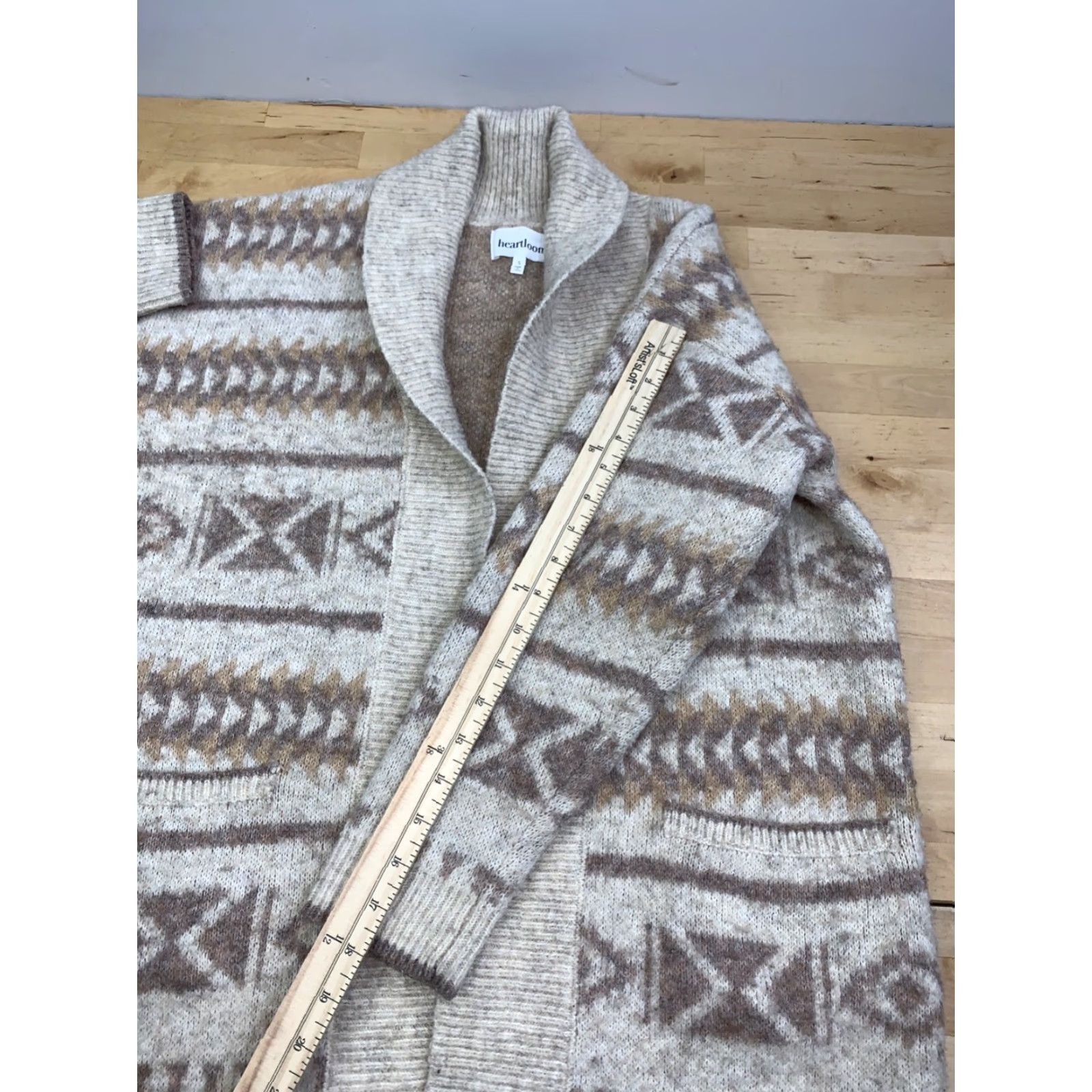 Heartloom Heartloom Cardigan Womens S Beige Aztec Southwest Casual Cardigan Sweater Knit Acrylic Long Sleeve 12767 Size S / US 4 / IT 40 - 7 Thumbnail