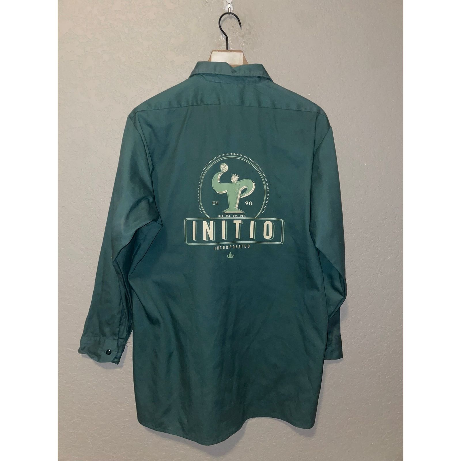 Dickies Dickies Initio Inc Green Long Sleeve Shirt Button Down XL Size US XL / EU 56 / 4 - 7 Thumbnail