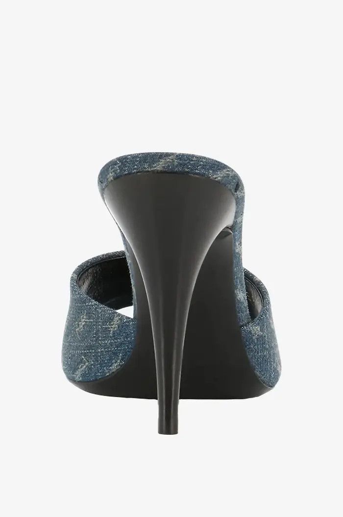 Saint Laurent Paris o1tp1o1224 La 16 Mules in Medium Blue Size US 5.5 / IT 35.5 - 4 Thumbnail