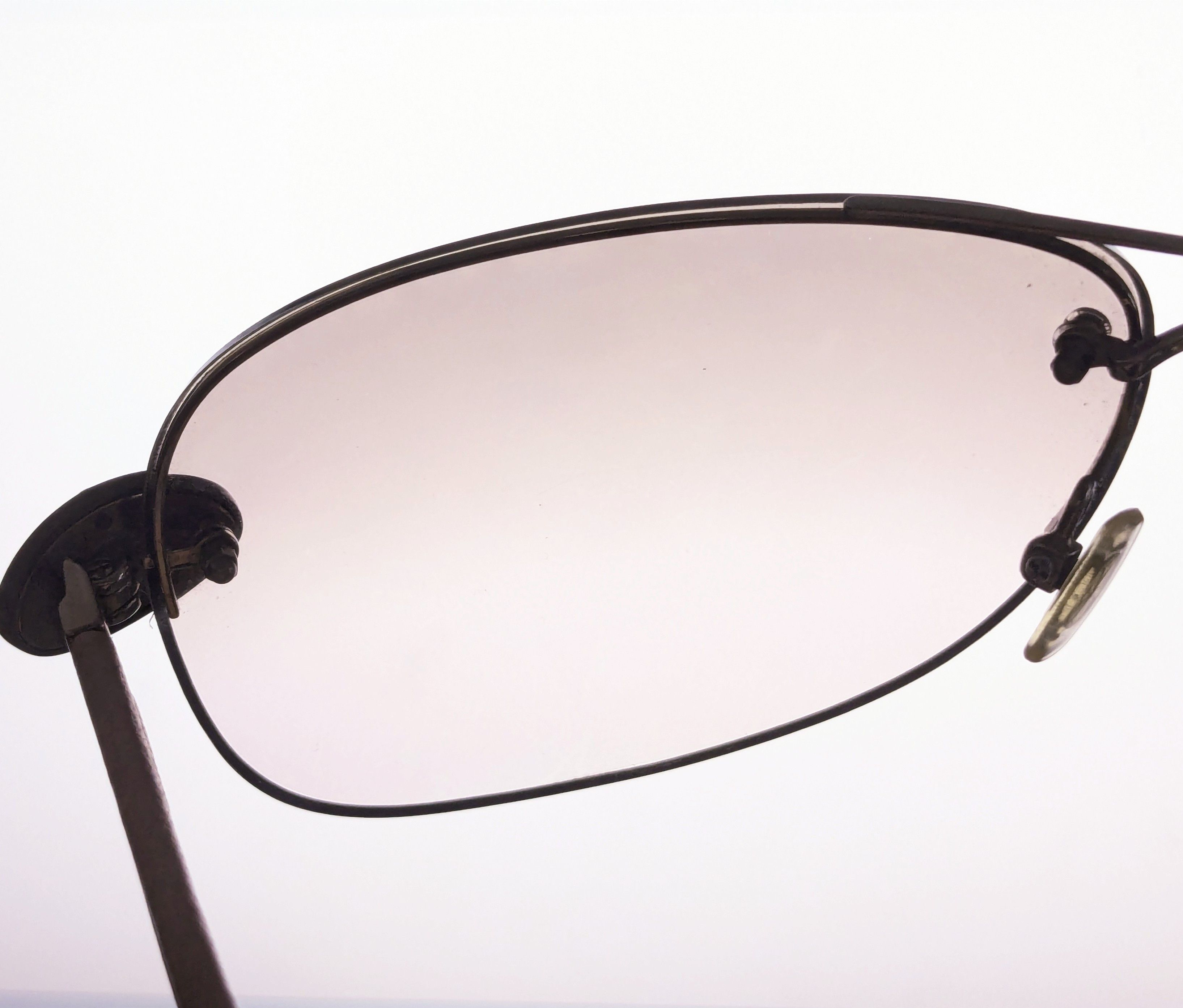 Chrome Hearts Chrome Hearts Classic Oval Sunglasses Pink Leather Sterling Size ONE SIZE - 12 Thumbnail