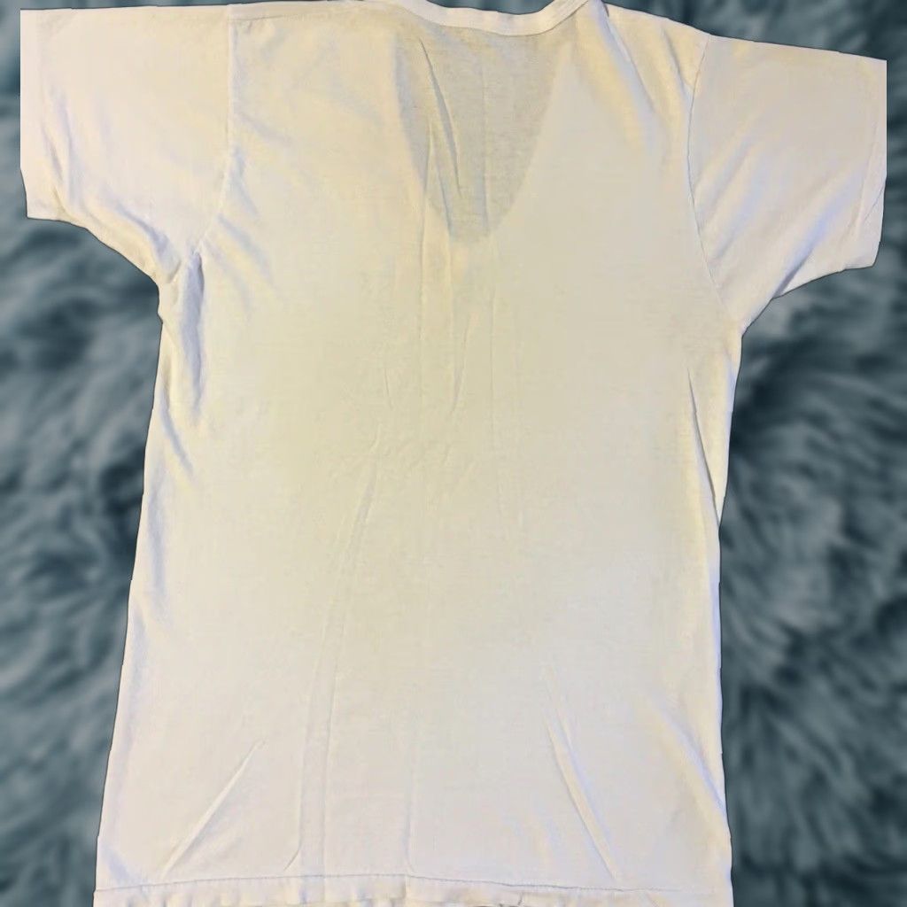 Fruit Of The Loom Vtg 70s FOTL Faded V Neck Shirt M L Single Stitch Grunge Surf Skate Biker PE 80s Size US M / EU 48-50 / 2 - 1 Thumbnail