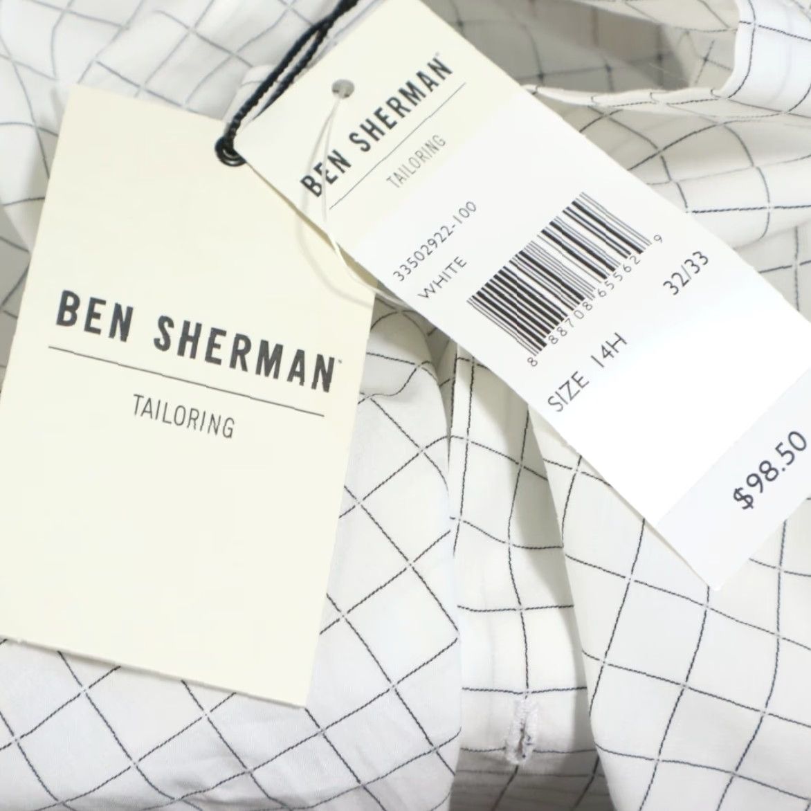 Ben Sherman Ben Sherman Slim Fit Striped White Button Up Shirt Men 32/33 37 Long Sleeve Cotton Shirt Size US XS / EU 42 / 0 - 7 Thumbnail