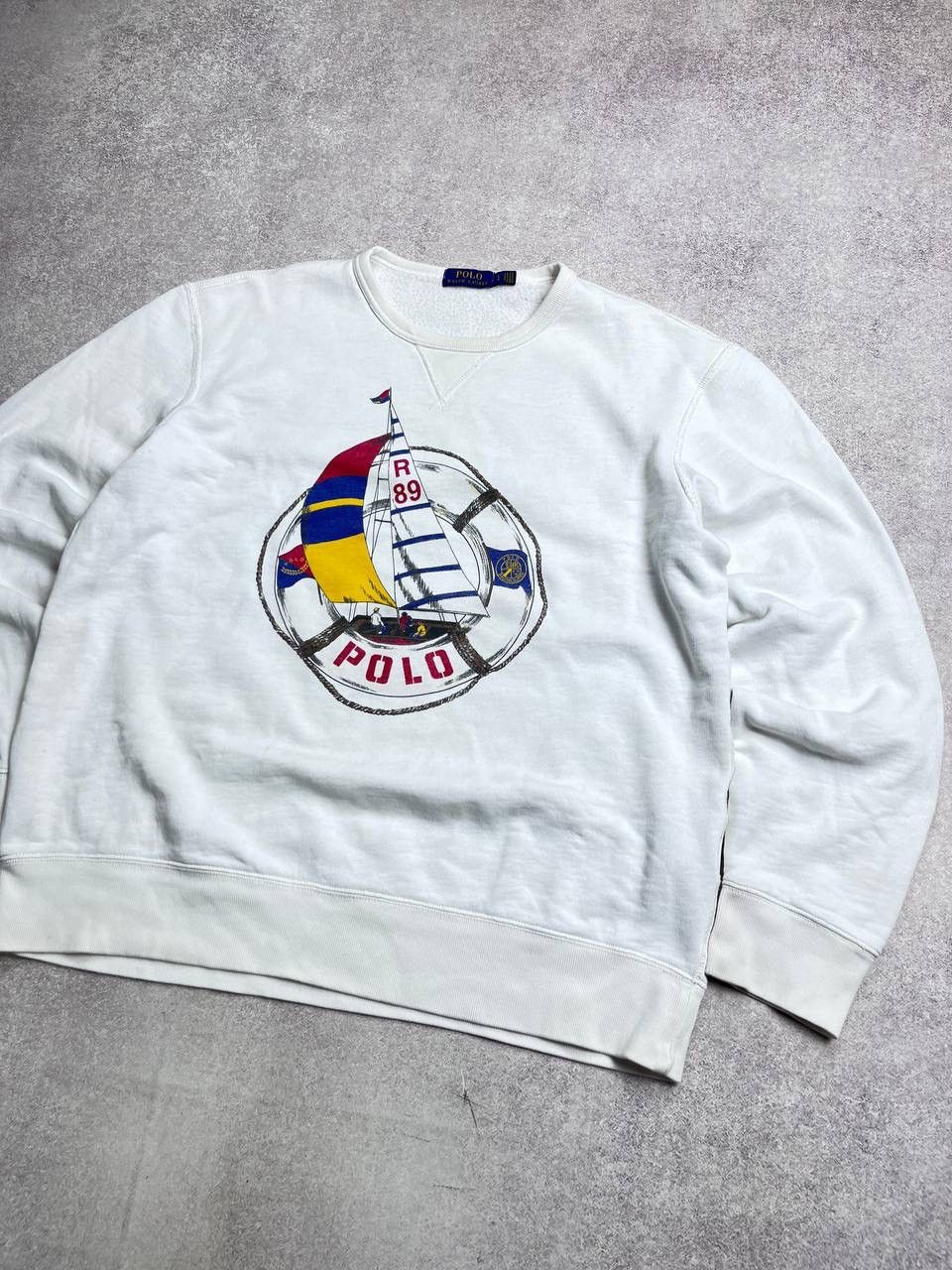 Polo Ralph Lauren Vintage Polo Ralph Lauren Sailors Boxy Sweatshirt Y2K L Size US L / EU 52-54 / 3 - 2 Thumbnail