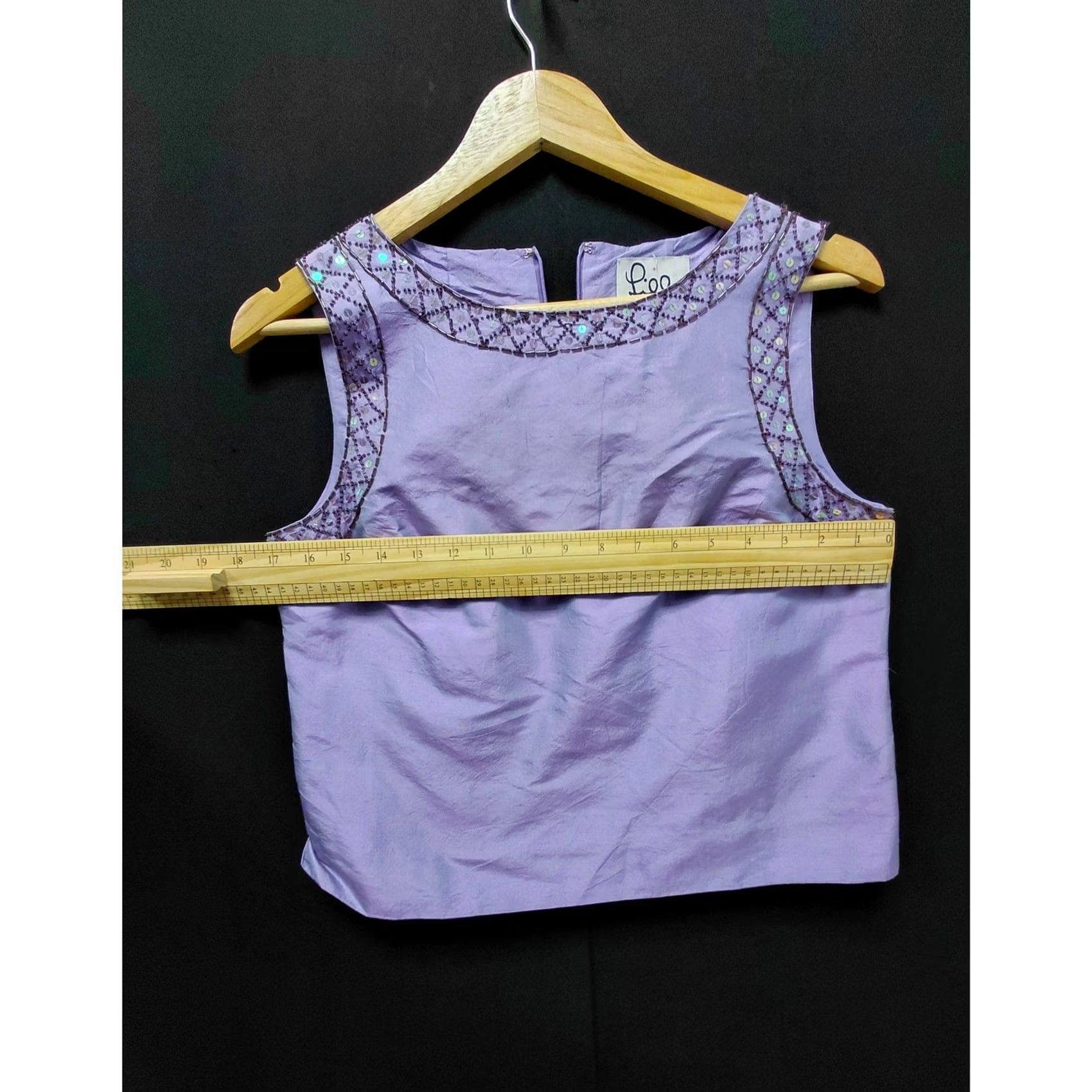 Lilly Pulitzer Lilly Pulitzer Top Womens 6 Purple Silk Embellished Tank Solid Sleeveless Women Size Size M / US 6-8 / IT 42-44 - 6 Thumbnail