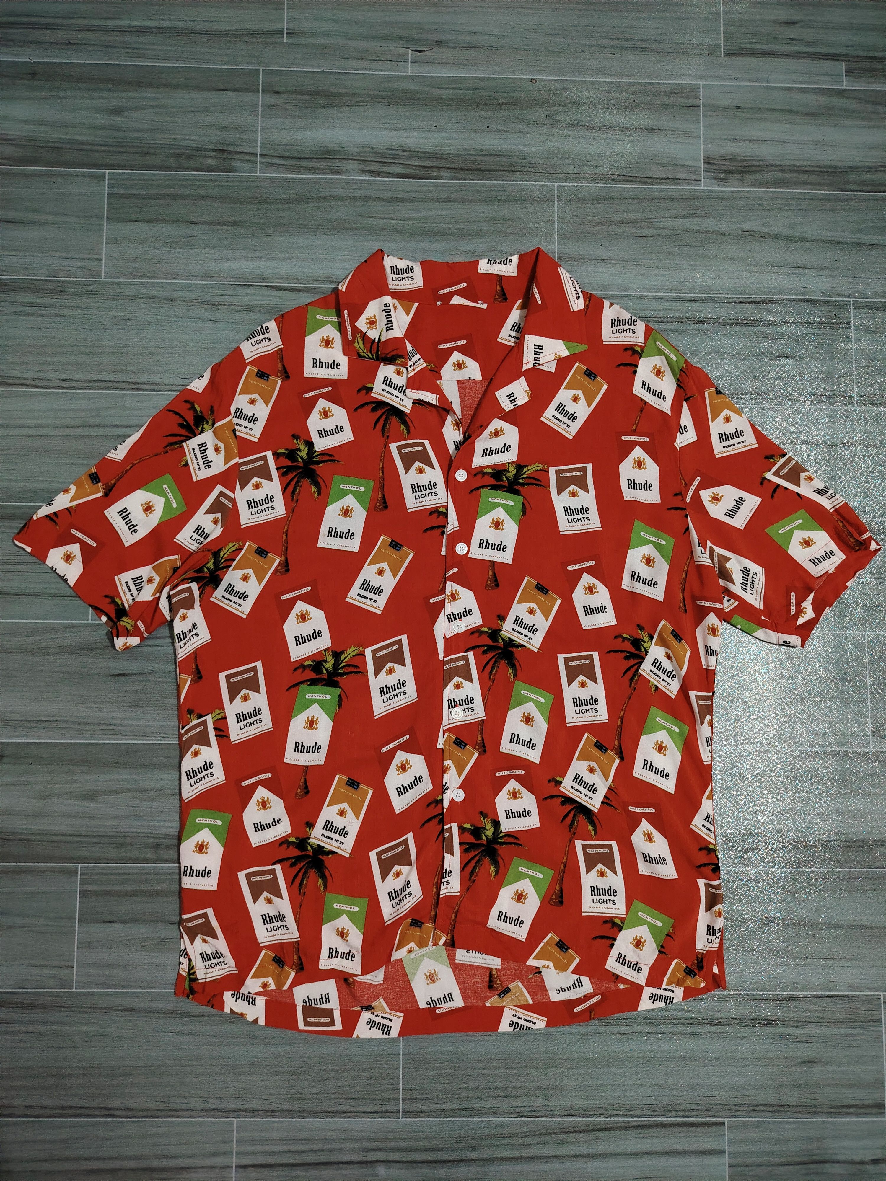 Rhude RHUDE - Red Hawaiian Cigarette Shirt