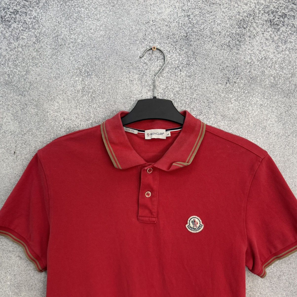 Moncler Moncler Polo T-shirt Red Size US L / EU 52-54 / 3 - 2 Thumbnail