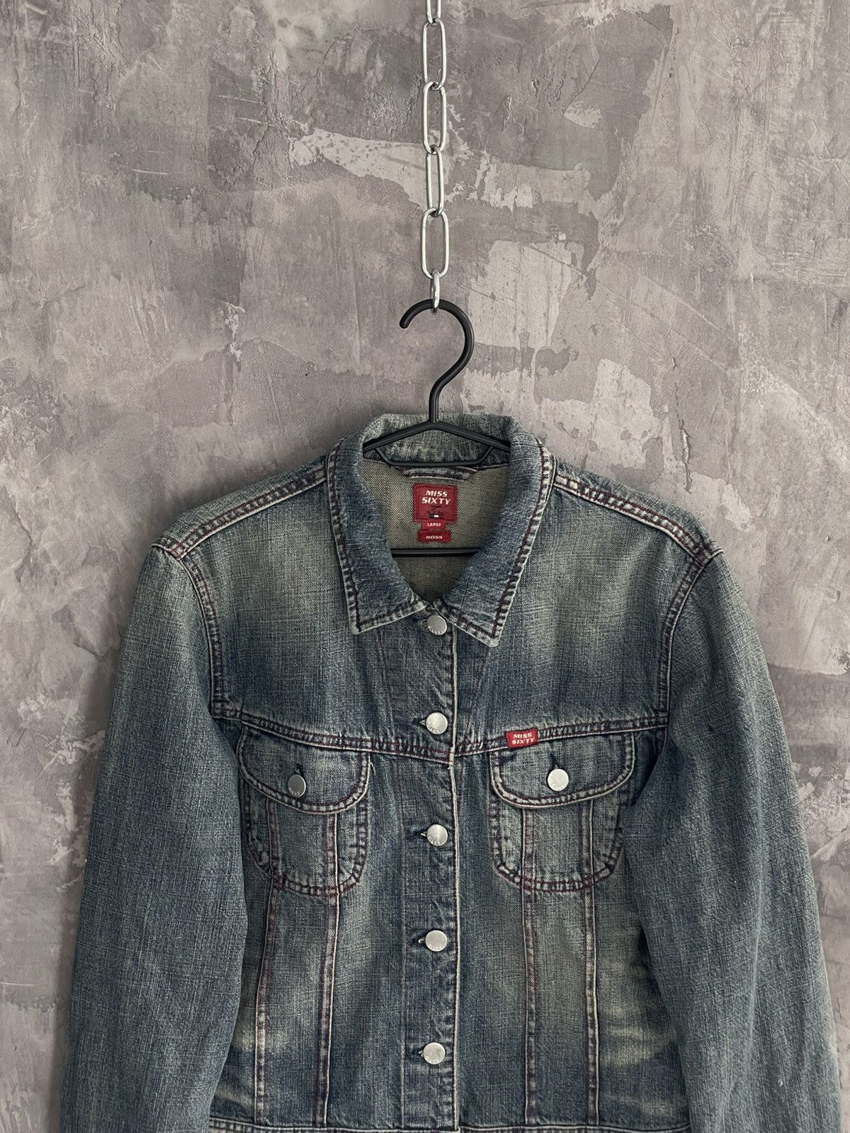 Hysteric Glamour × Japanese Brand × Miss Sixty Vintage Y2K Miss Sixty Denim Jacket Size L / US 10 / IT 46 - 2 Thumbnail