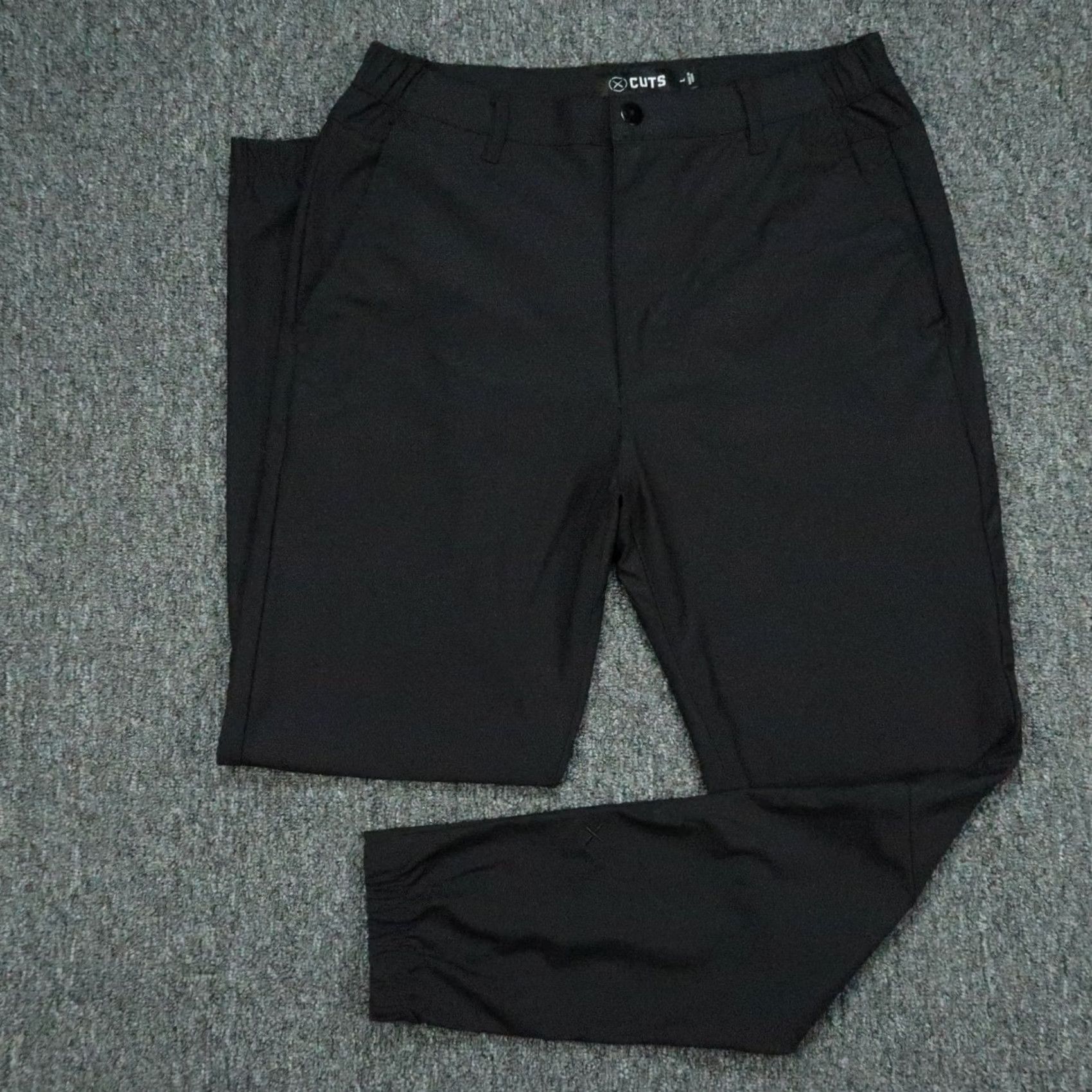 Cuts Cuts Pants Mens Large Black AO Jogger Chino Stretch 32x30 Slim Tailored Style Size US 33 - 2 Thumbnail