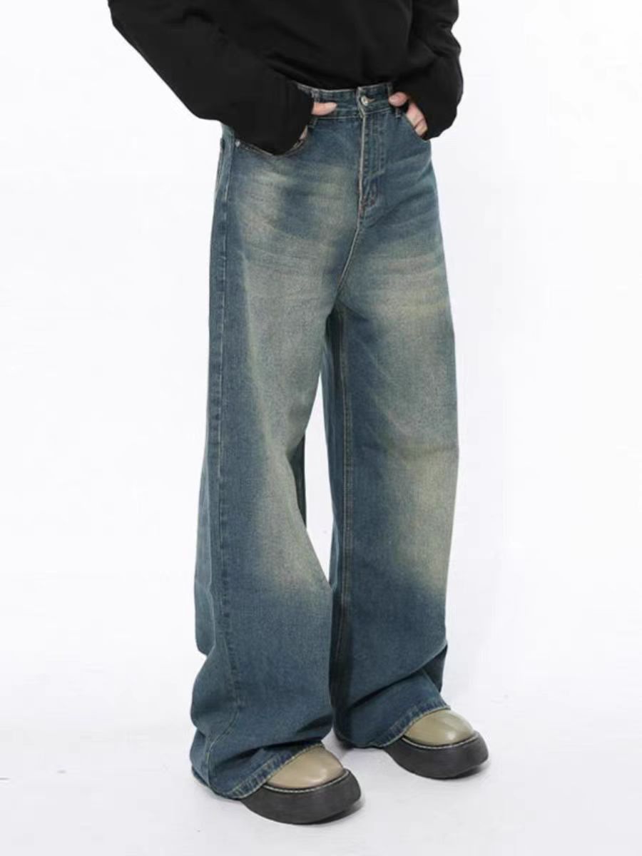 Japanese Brand × Jean Vintage washed baggy distressed jeans Size US 30 / EU 46 - 2 Thumbnail