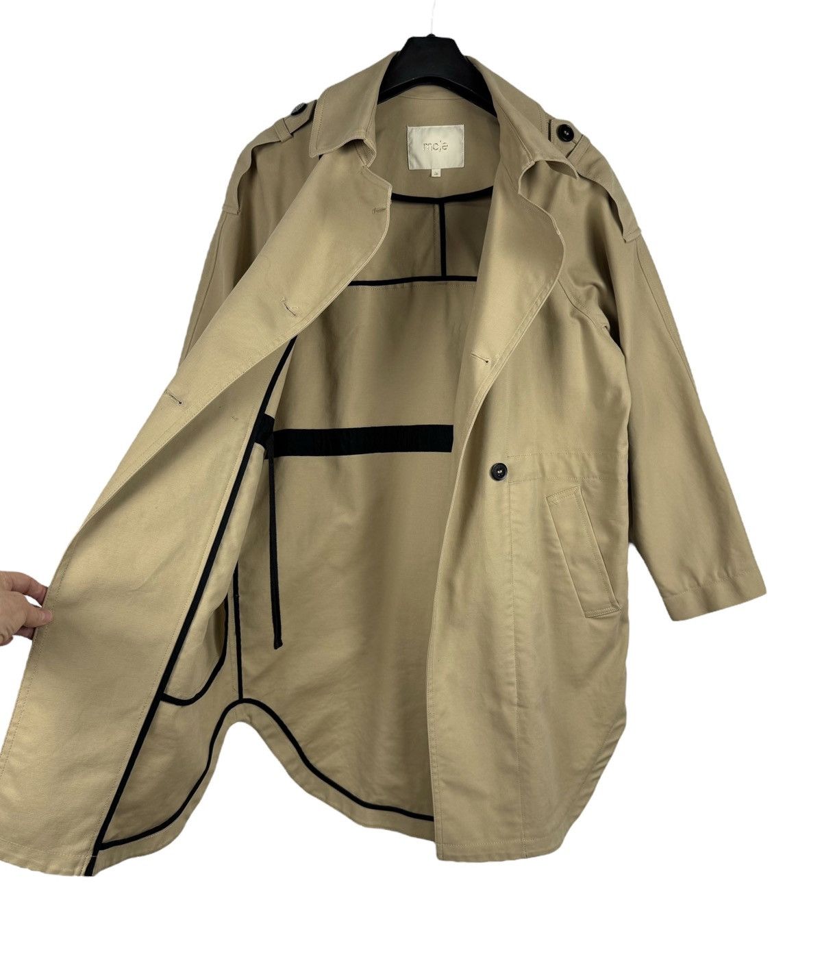 Maje Maje E19Garcon Oversized Beige Trench Coat Cotton size 36 Size XS / US 0-2 / IT 36-38 - 11 Thumbnail