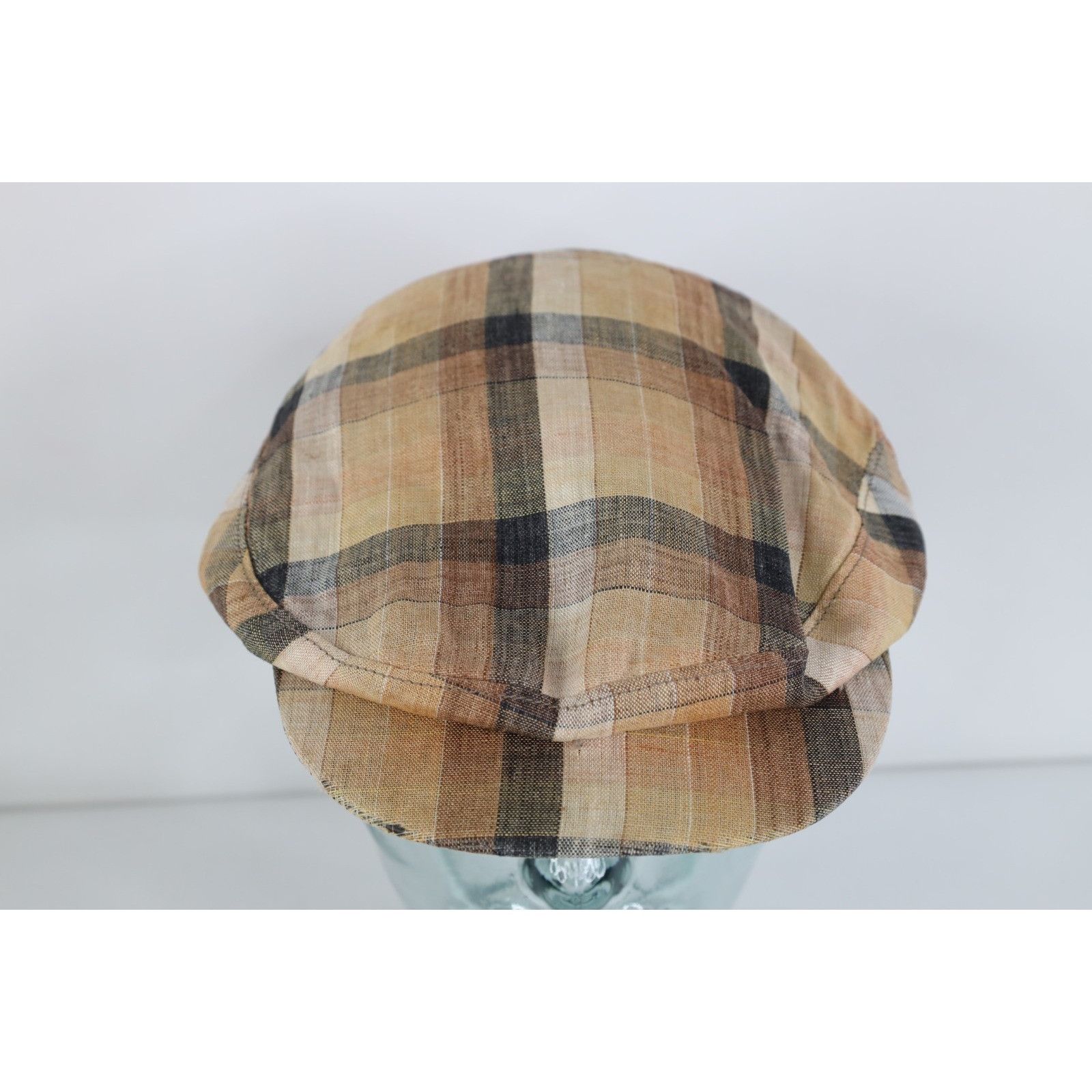 Vintage Vintage 60s 70s Dobbs Linen Blend Knit Newsboy Cabbie Hat Size ONE SIZE - 2 Thumbnail