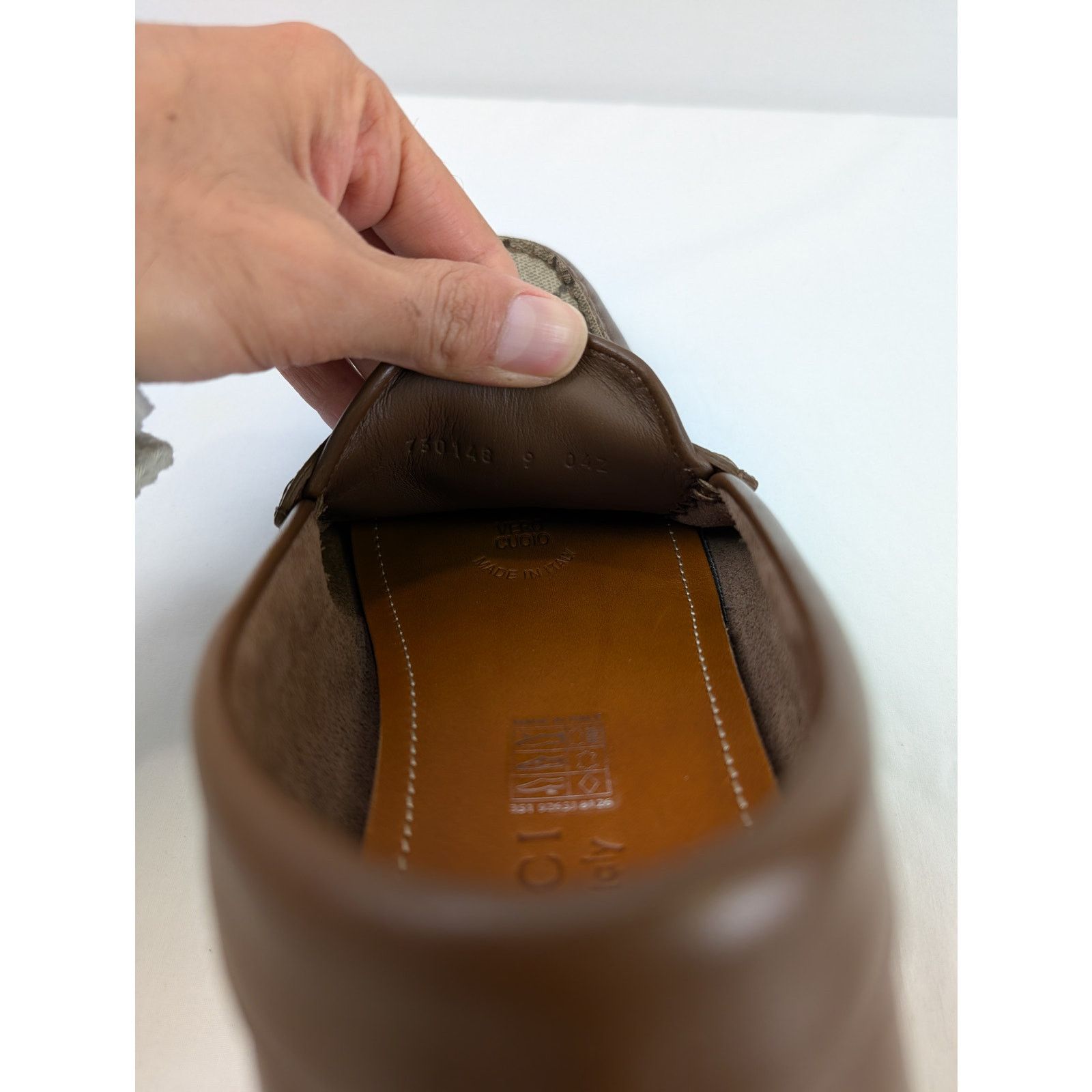 Gucci o1rshd1 Leather Upper and Rubber Loafers in Brown Size US 9.5 / EU 42-43 - 17 Thumbnail