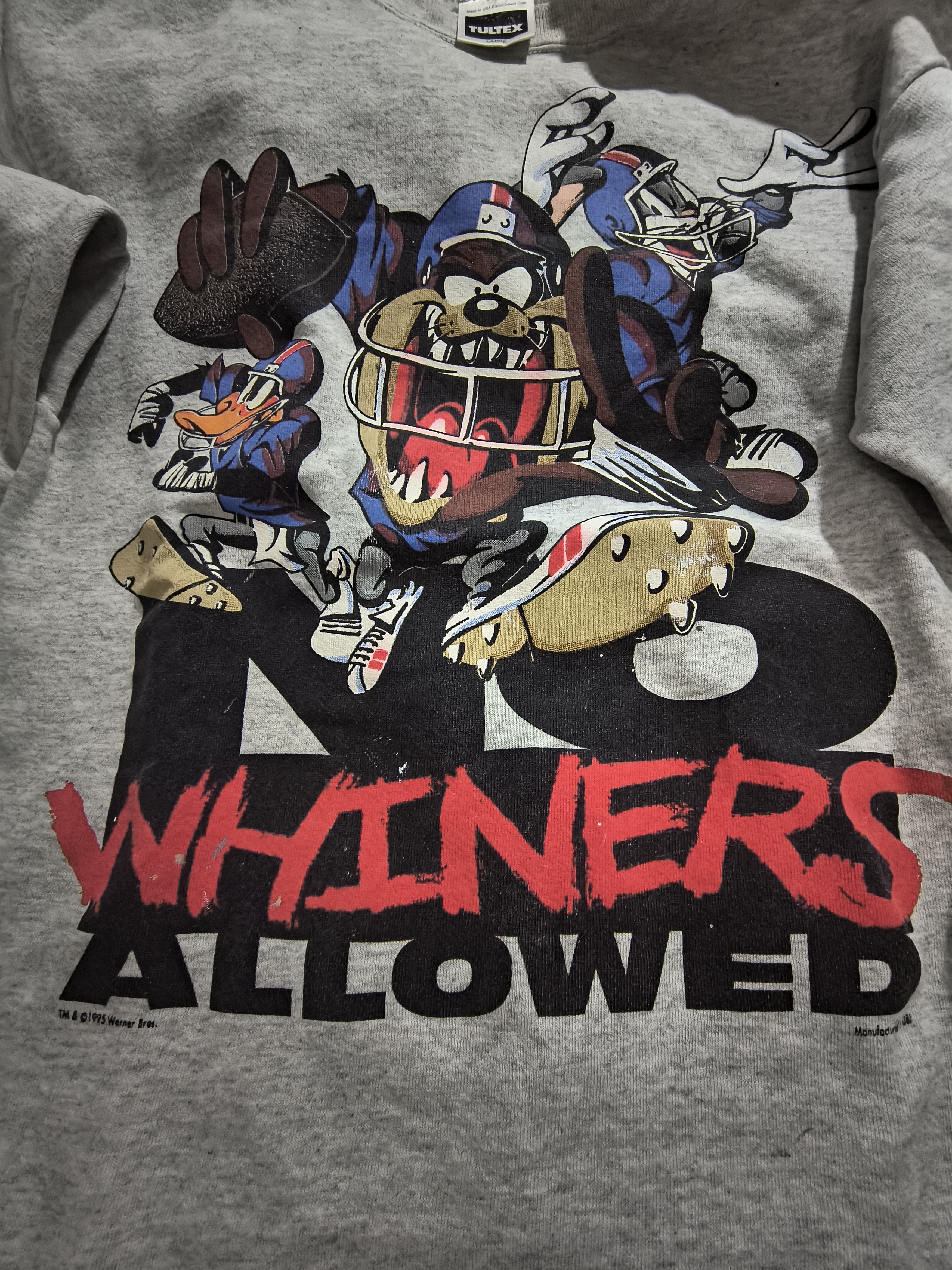Tultex Warner bros looney tunes no whiners allowed 1995 Size US L / EU 52-54 / 3 - 7 Thumbnail