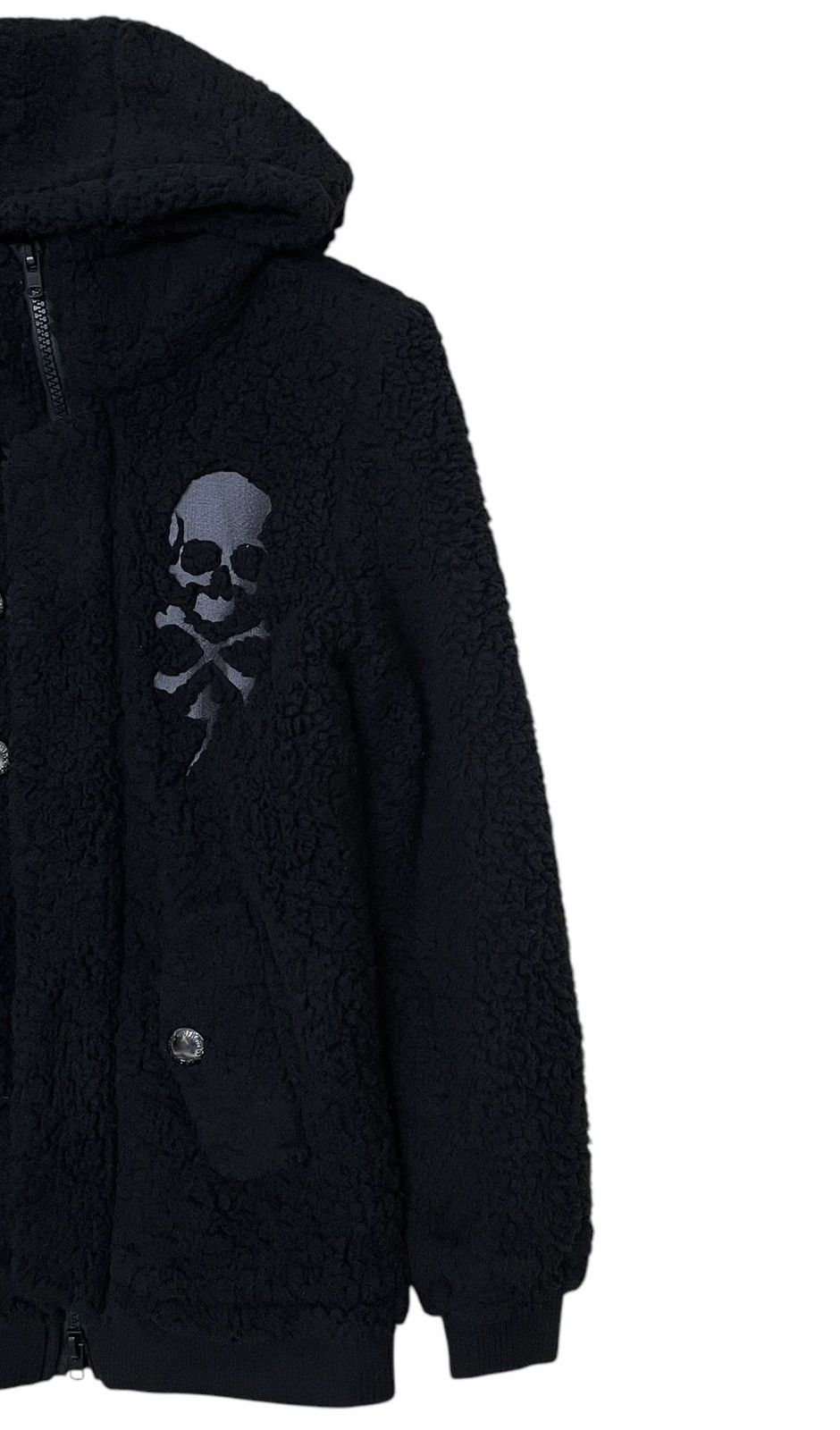 Japanese Brand × Seditionaries Vintage Japanese Brand Ghost of Harlem Fur Hoodie 2000s Size US M / EU 48-50 / 2 - 6 Thumbnail