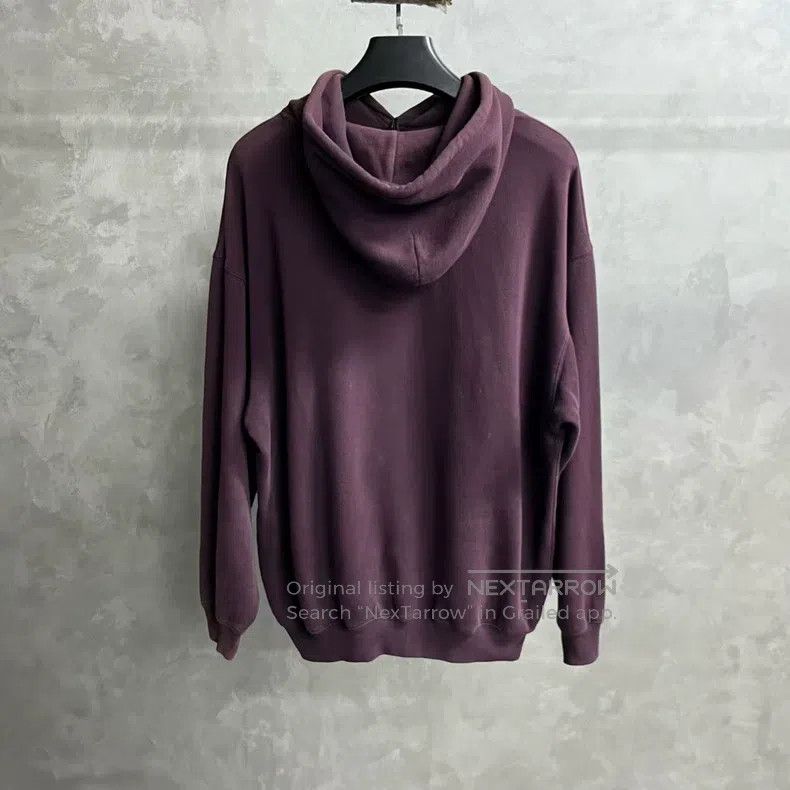 Balenciaga Balenciaga Purple Logo Medium Cut Hooded Sweatshirt Size US S / EU 44-46 / 1 - 5 Thumbnail
