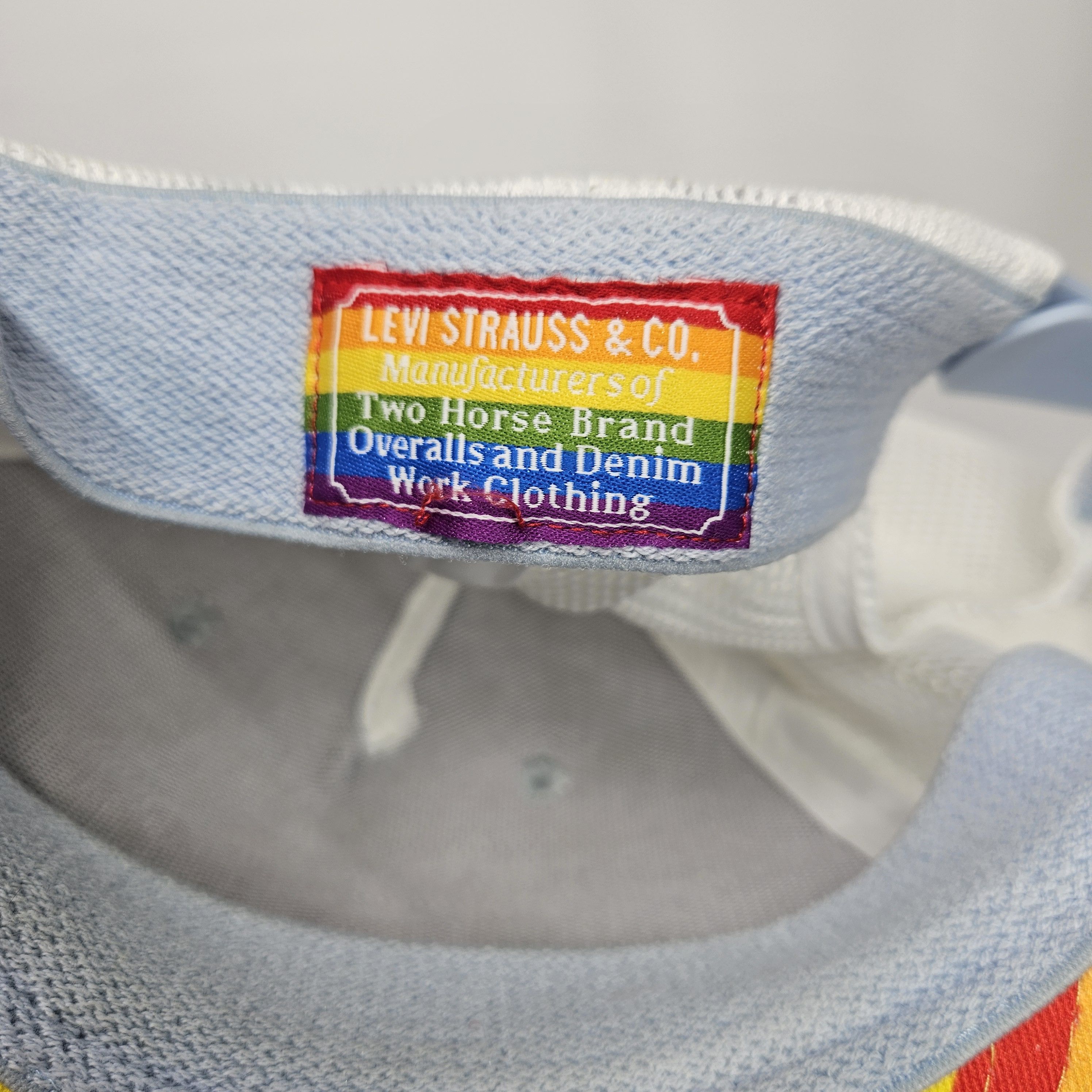 Levi's Levi's Trucker Hat Snapback Pride Rainbow Denim Mesh Adjust Size ONE SIZE - 9 Thumbnail