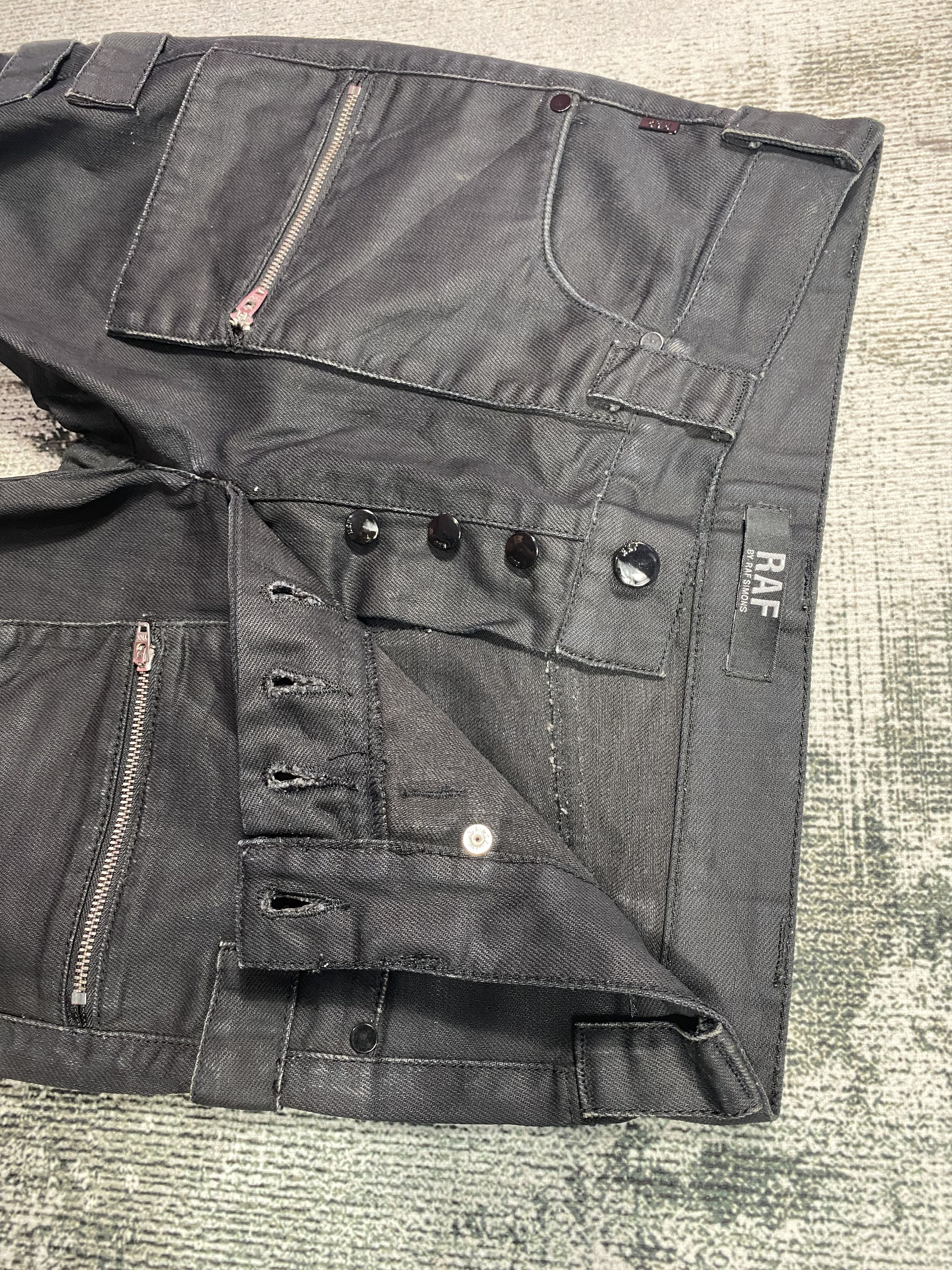 Raf by Raf Simons GRAIL🔥RAF by Raf Simons Utility Black Cargos Size US 29 - 5 Thumbnail