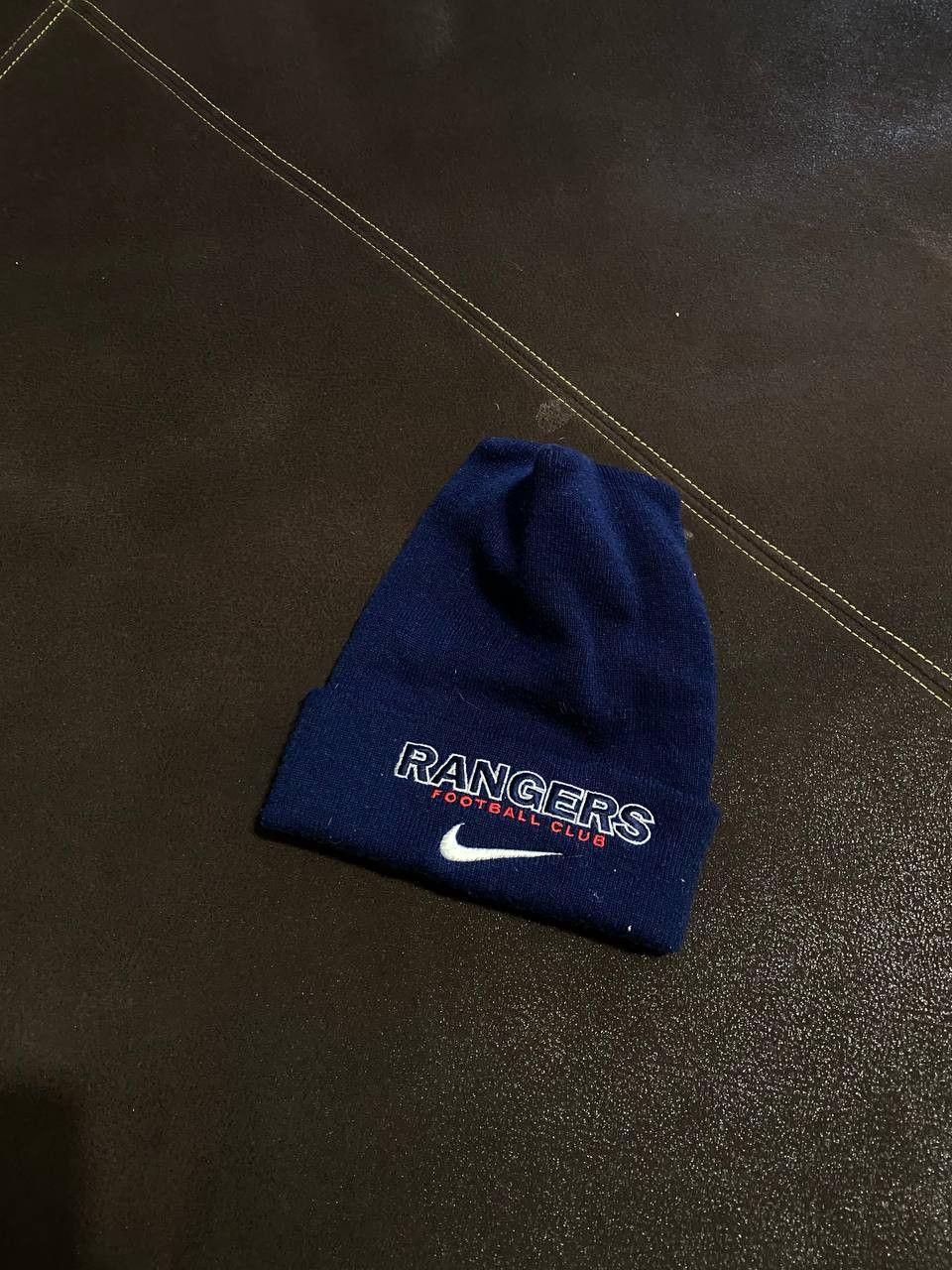 Nike Rangers Glasgow Vintage Nike Beanie Blue Winter Hat Size ONE SIZE - 1 Thumbnail