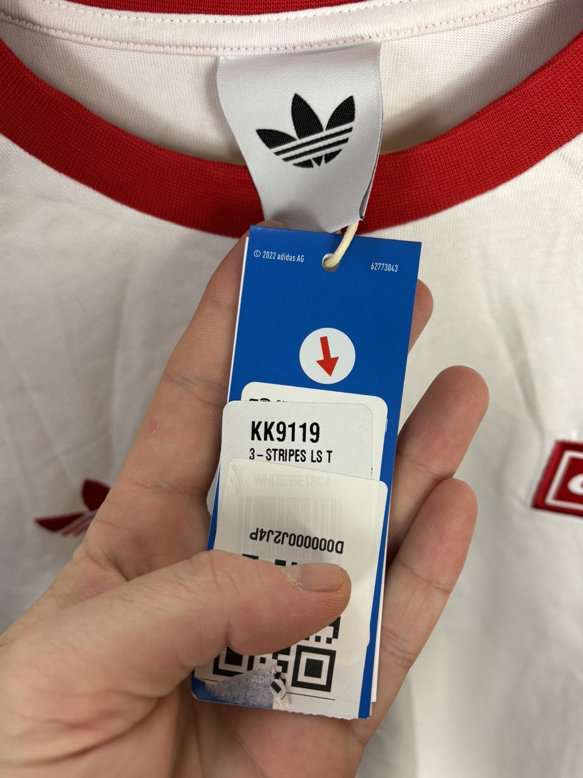 Adidas Adidas Oasis 25 Red & White Long-sleeved Adidas Shirt Size L Size US L / EU 52-54 / 3 - 8 Thumbnail