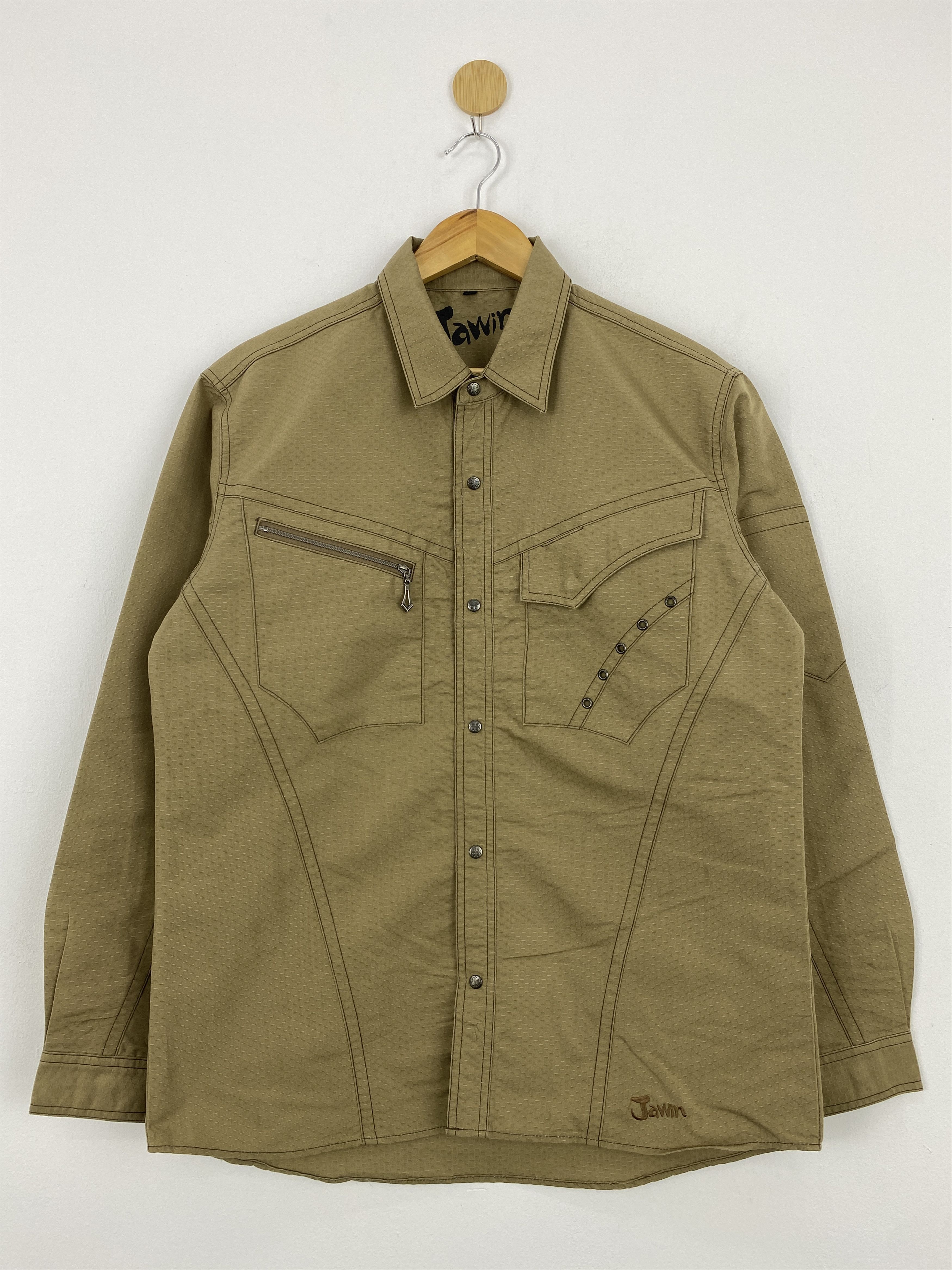 image of Vintage Jawin Workwear Denim Jacket in Yellow, Men's (Size XL)