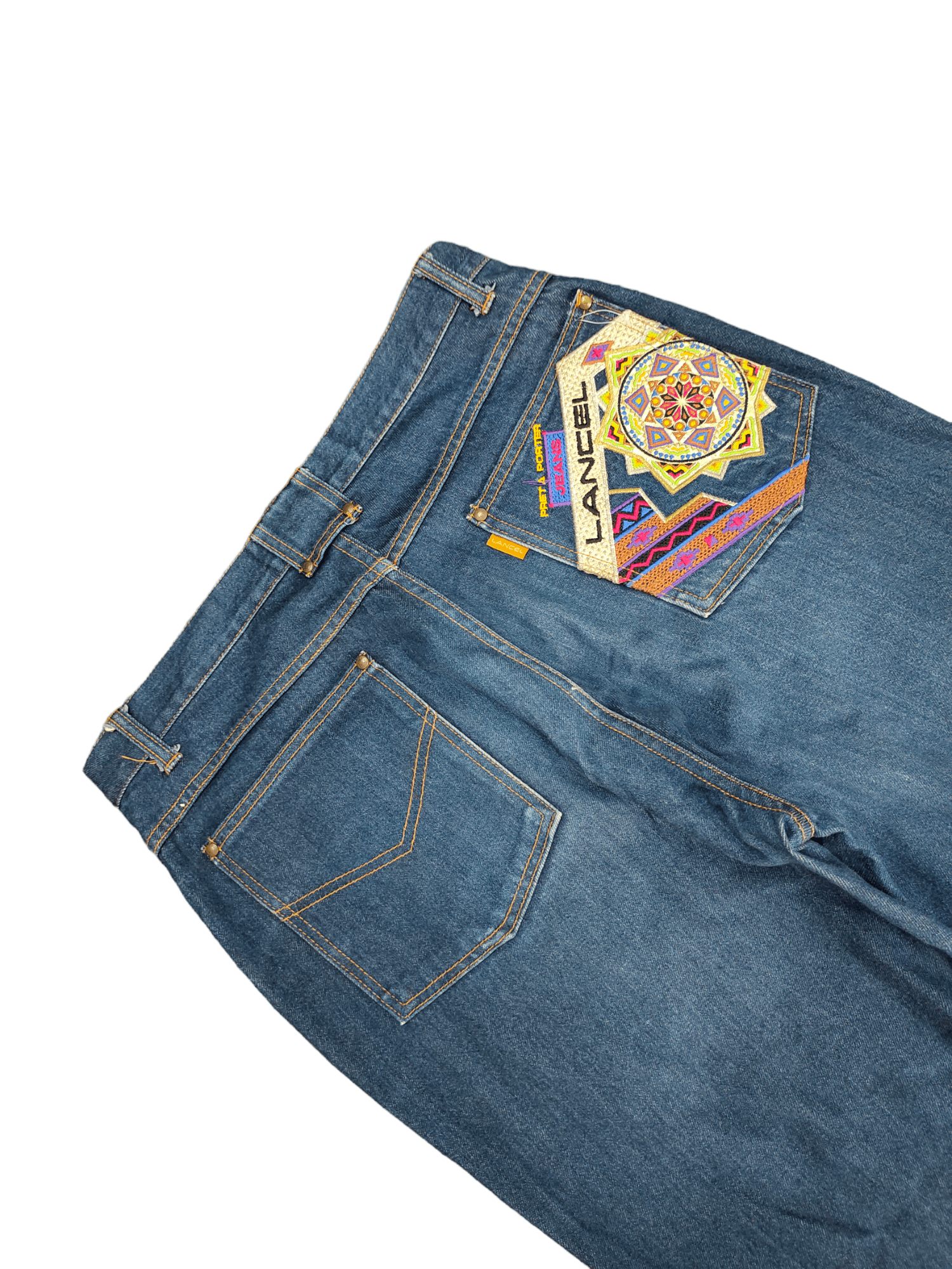 Lancel Baggy Jeans Lancel Paris Navajo native Design Denim Jeans Size US 34 / EU 50 - 3 Thumbnail
