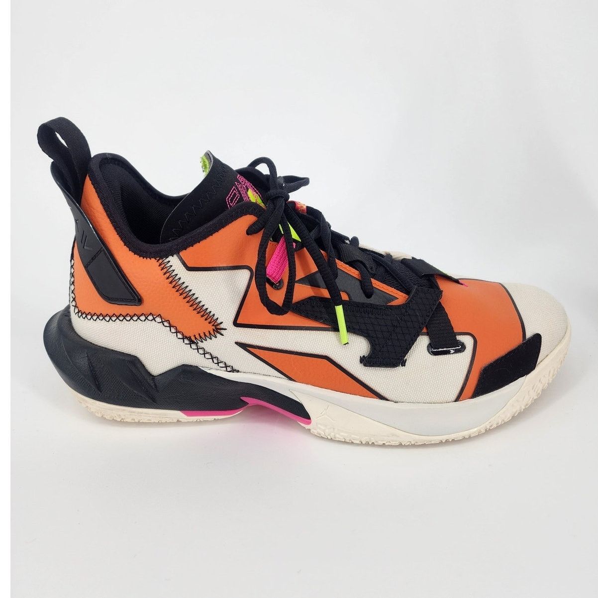 Nike Jordan Why Not Zer0.4 Pale Ivory Orange Volt Men’s 10.5 Size US 10.5 / EU 43-44 - 13 Thumbnail
