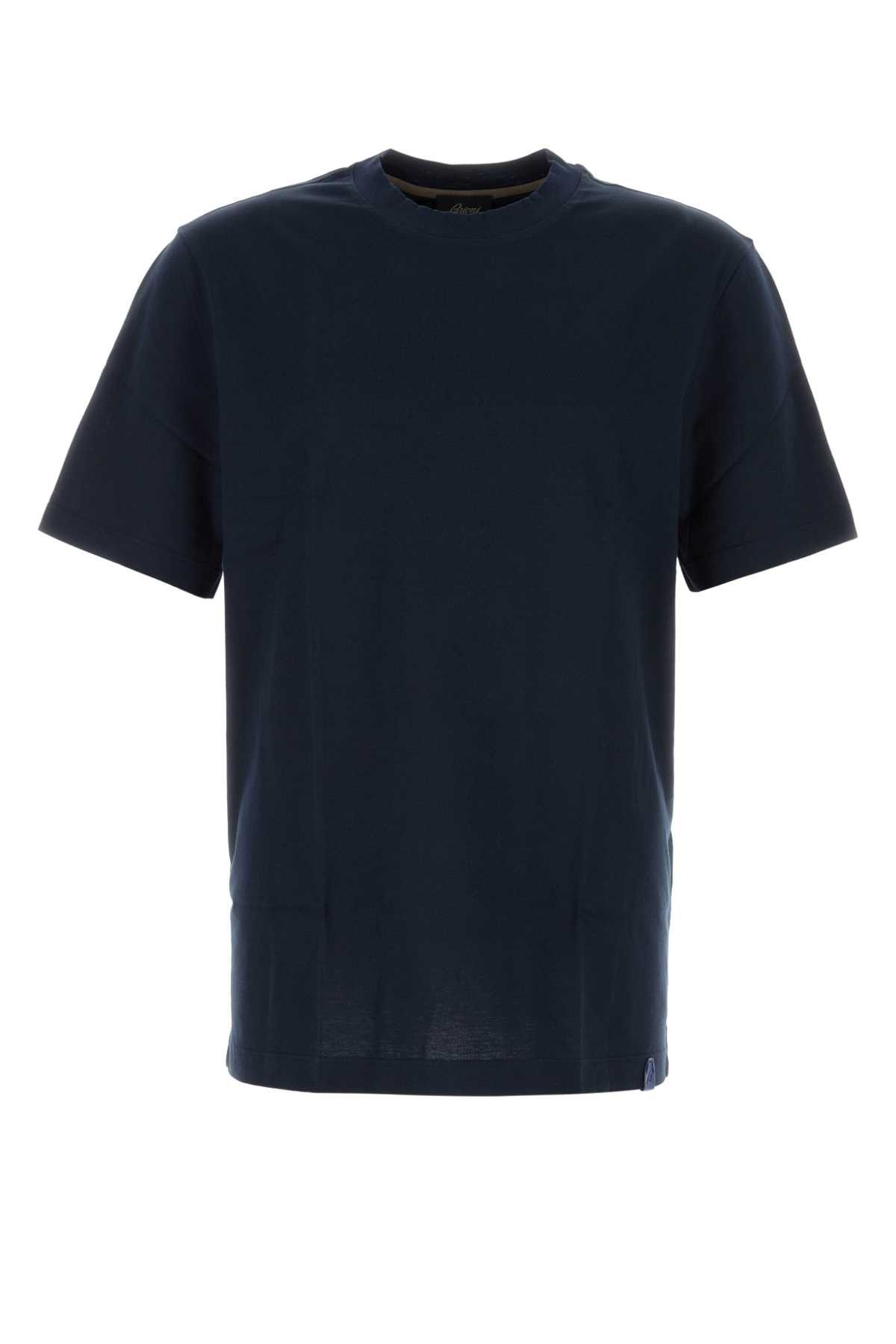Brioni Midnight Bleu Cottont-Shirt Size US S / EU 44-46 / 1 - 1 Thumbnail