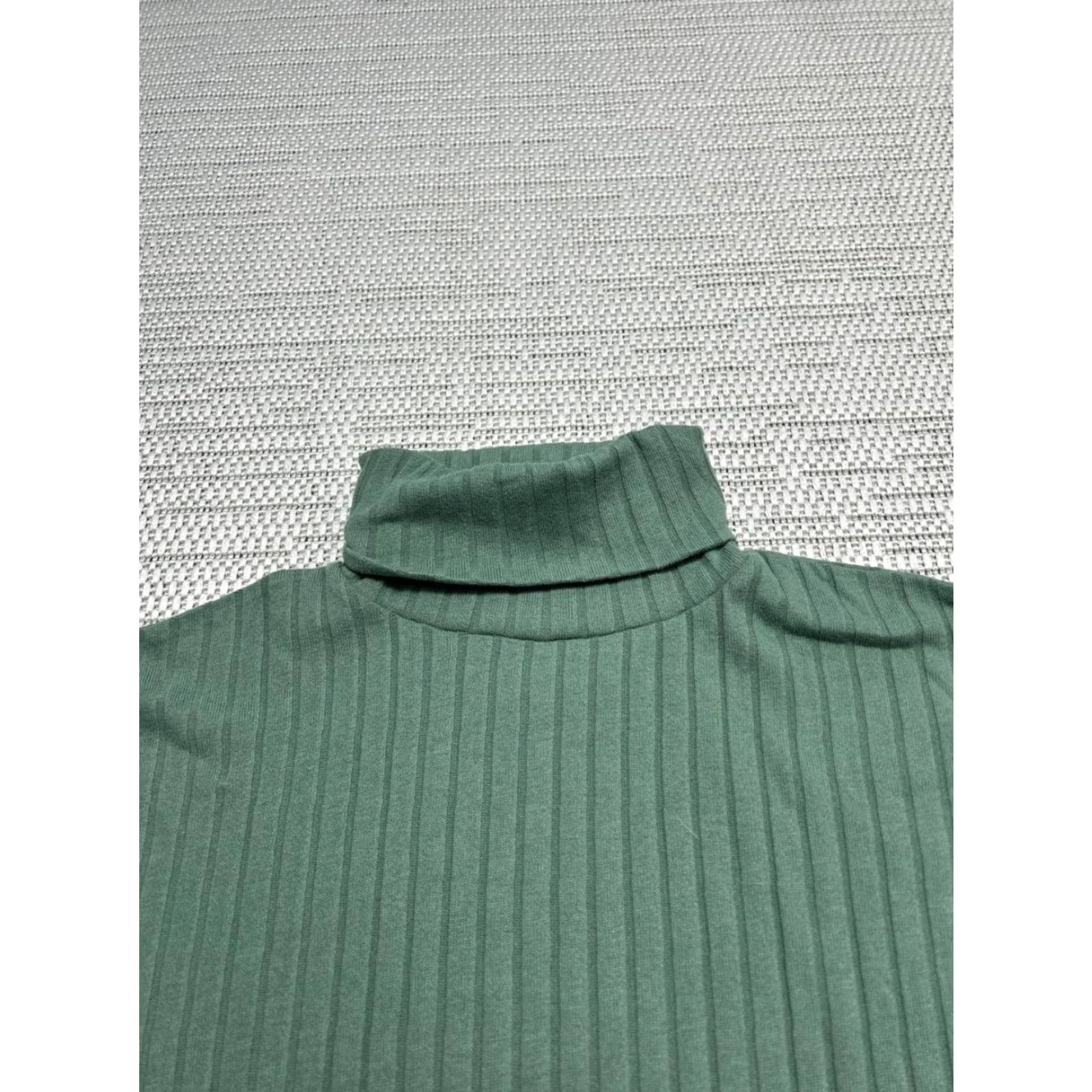 Madewell Madewell Sweater Shirt Green Cotton Blend Knit Turtleneck Womens Small Pullover Winter Casual Size S / US 4 / IT 40 - 2 Thumbnail