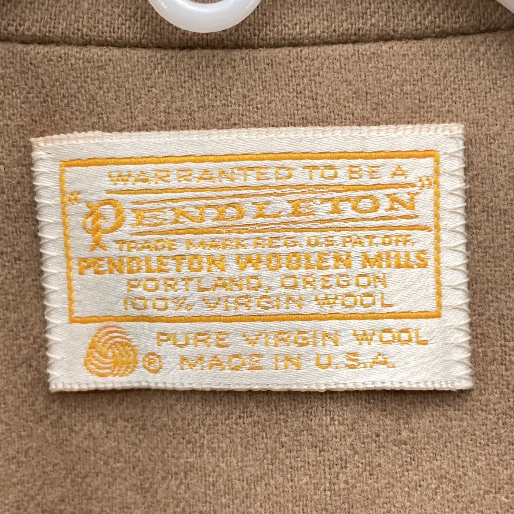 Pendleton VTG Pendleton Blazer Women's 12 Beige 100% Virgin Wool Classic Business Tweed Jacket Long Sleeve Mid-Length Solid Pattern Wool Lining Button Vintage Size XL / US 12-14 / IT 48-50 - 3 Thumbnail