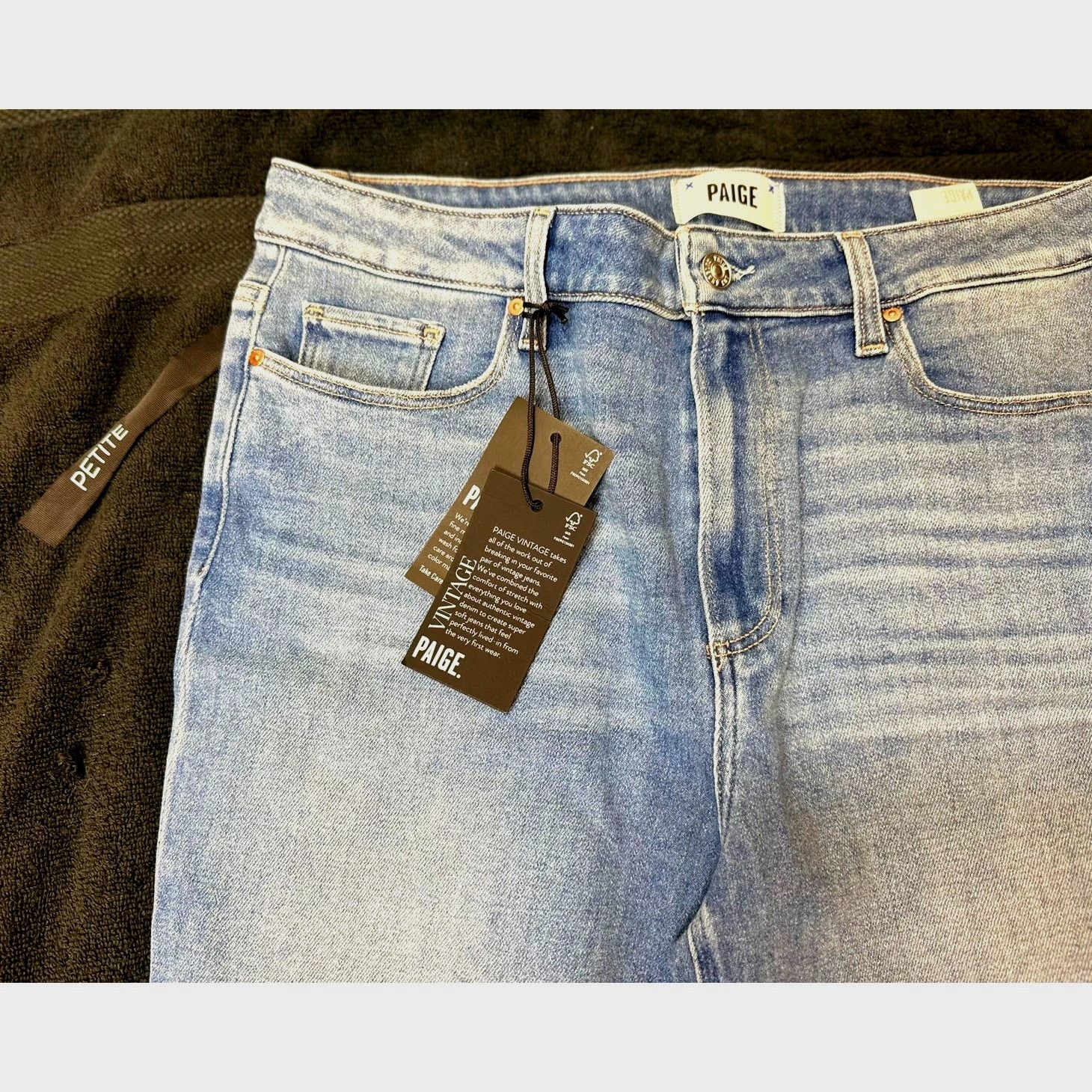 Paige Paige Cindy Raw Hem High Waist Ankle Straight Leg Jeans 32 Size 32" / US 10 / IT 46 - 9 Thumbnail