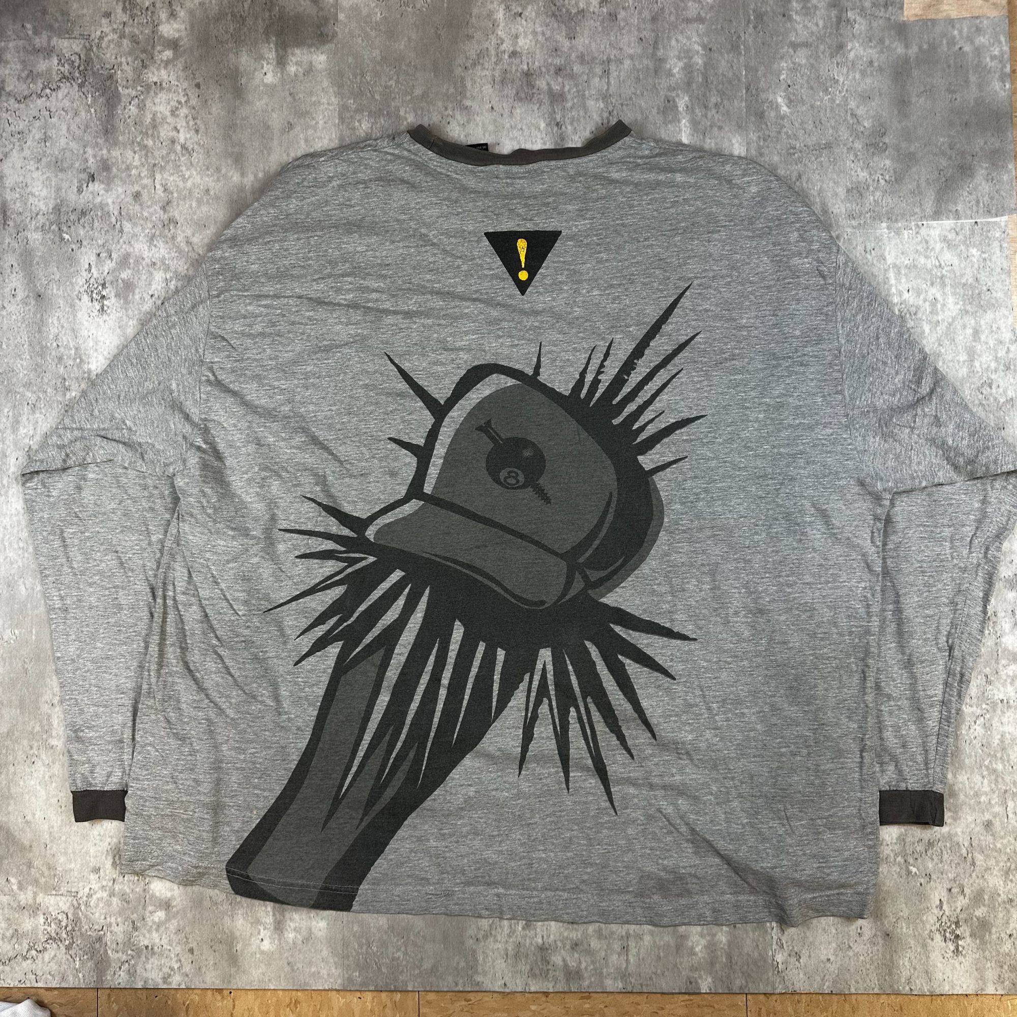 Vintage No Boundaries Mens 2XL Long Sleeve Graphic Tee Gray Psycho P Size US XXL / EU 58 / 5 - 2 Thumbnail