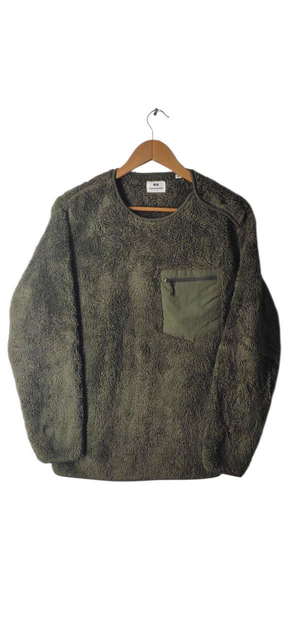 Engineered Garments ENGINEERED GARMENTS X UNIQLO ARMY GREEN SNAP FLEECE JACKET Size US M / EU 48-50 / 2 - 1 Thumbnail