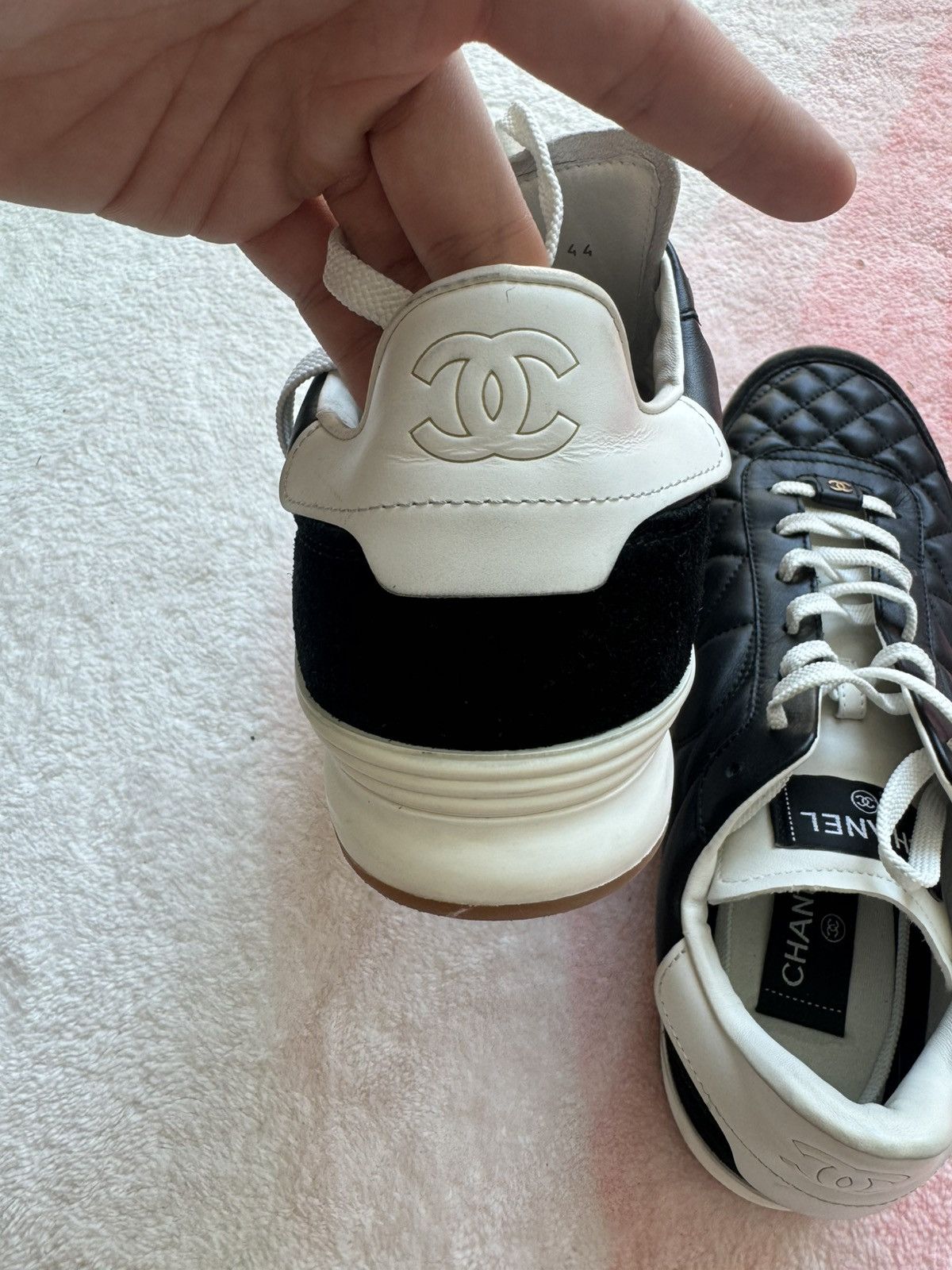 Chanel chanel Leather trainer shoes Size US 11 / EU 44 - 15 Thumbnail