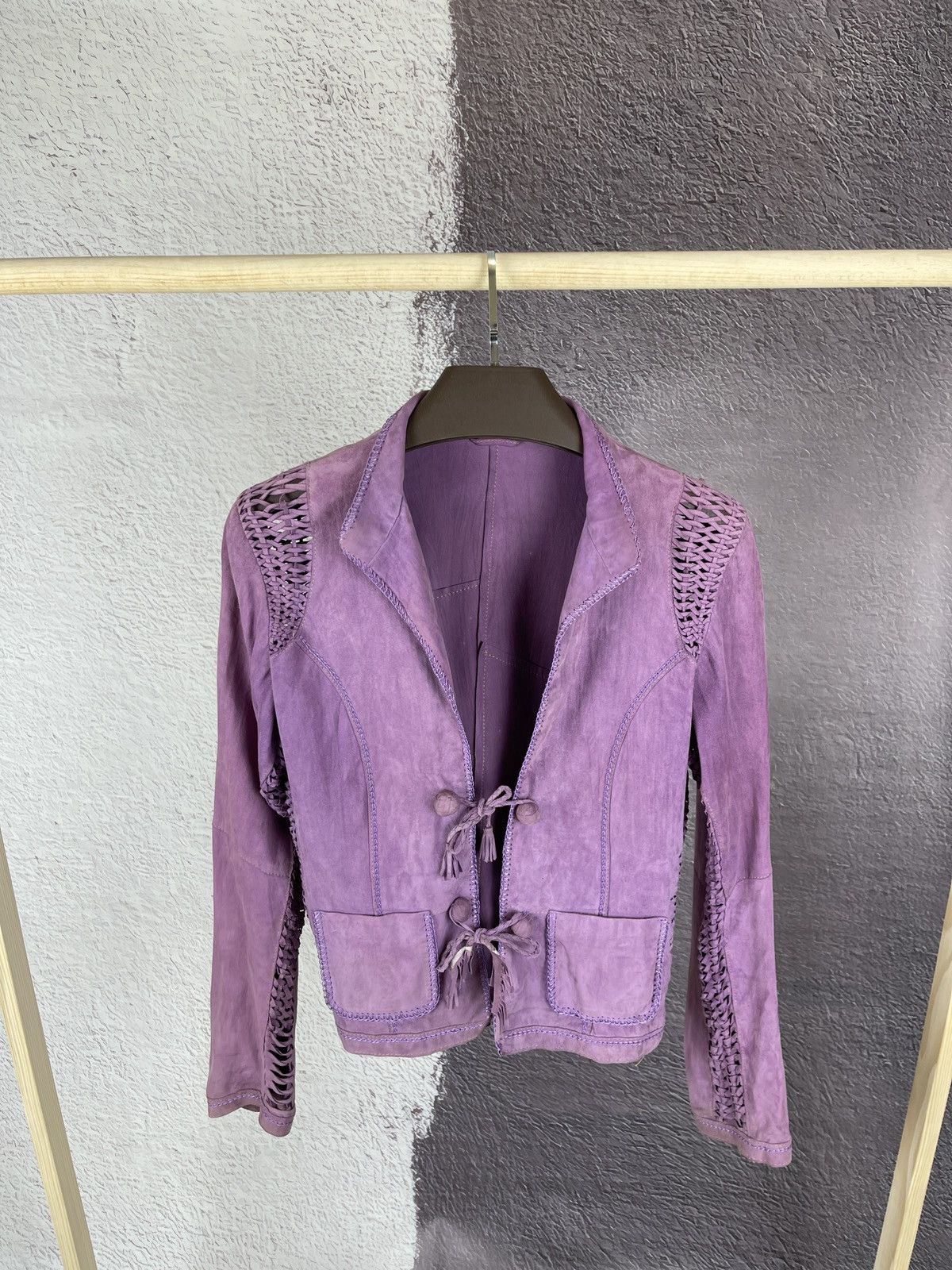 Gimo's Gimo’s leather suede purple jacket size 44 M Size M / US 6-8 / IT 42-44 - 11 Thumbnail