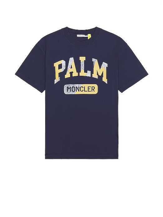 image of Moncler Genius x Palm Angels Palm Navy Tee, Men's (Size XS)