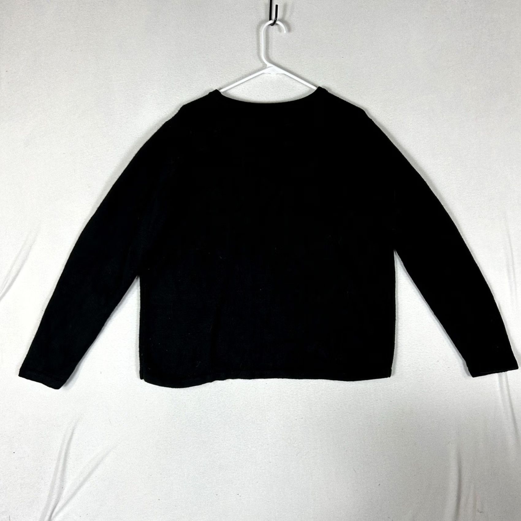 Vintage Happy Holidays Ugly Christmas Sweater Women's XL Black Pullover Sweatshirt Size XL / US 12-14 / IT 48-50 - 4 Thumbnail
