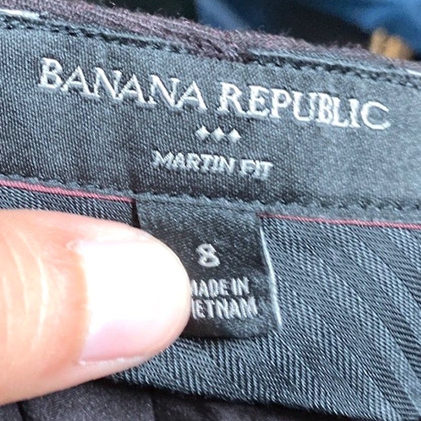 Banana Republic VINTAGE Banana Republic Women Pants Brown Martin Fit High Rise Straight Stretch 8 Size 24" / US 00 / IT 34 - 5 Thumbnail