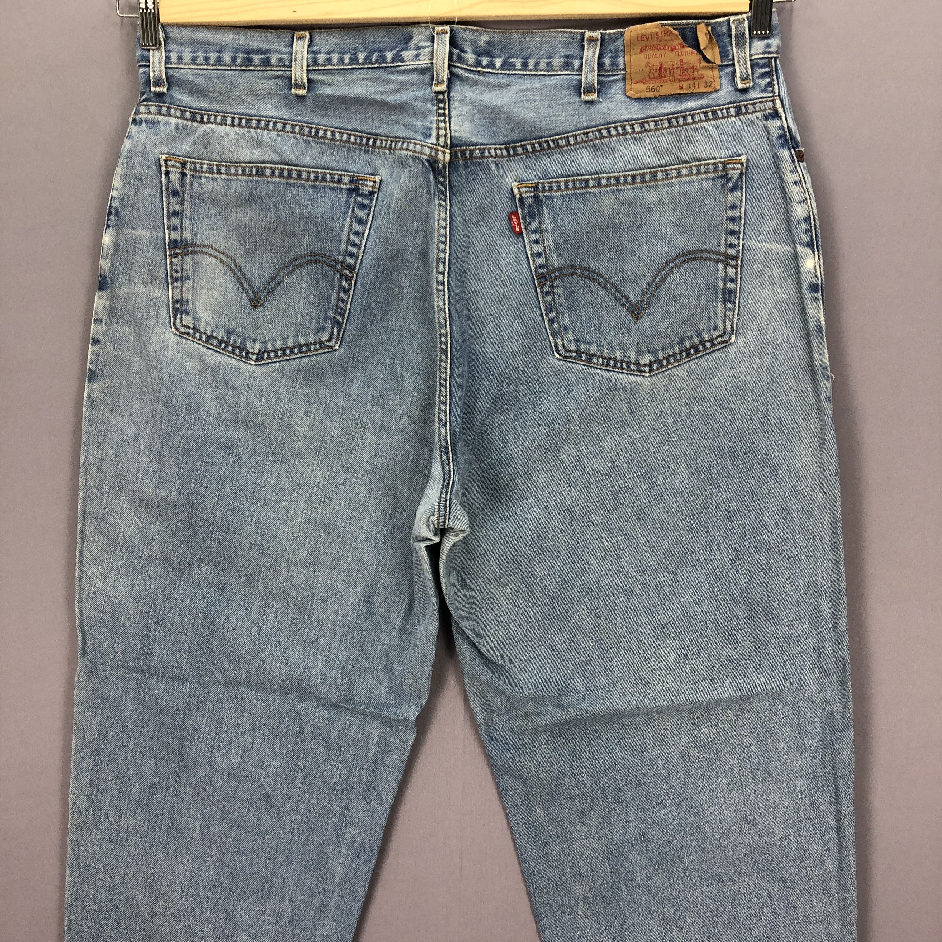 Levi's × Vintage Vintage Levis 560 Baggy Faded Jeans Levi's Light Wash Denim Size US 42 / EU 58 - 4 Thumbnail