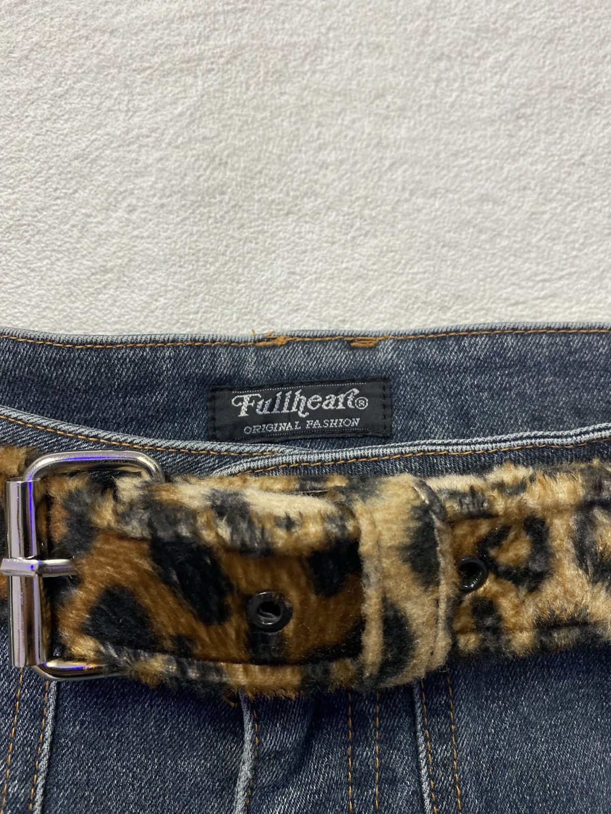 If Six Was Nine × Japanese Brand × Le Grande Bleu (L.G.B.) Full heart mud washed stripe stich flare jean Size US 29 - 5 Thumbnail