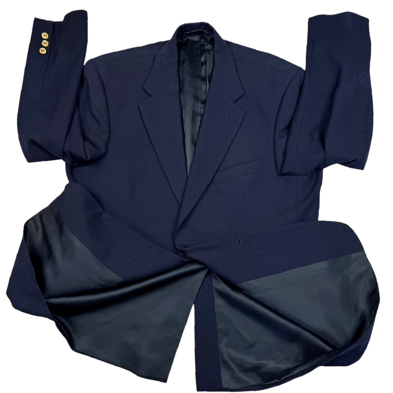 Brooks Brothers VTG Brooks Brothers 346 Men's 100% Wool 2-Button Blazer Blue 42S Blue Navy Mens Blazer Vintage 2-Button Single-Breasted Notch Lapel Wool Jacket Coat Size 42R - 3 Thumbnail