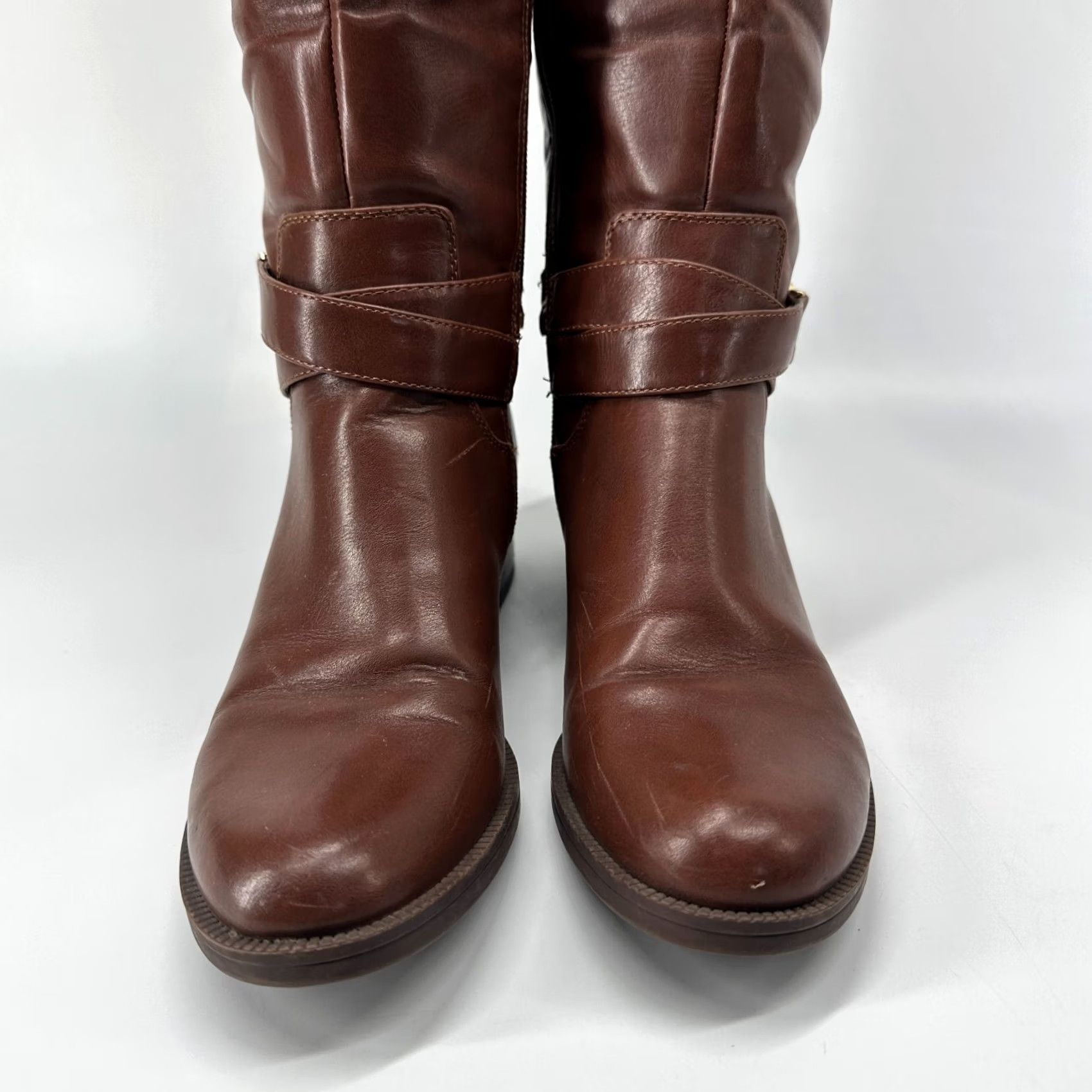 Tommy Hilfiger Tommy Hilfiger TW GAVIO-R Riding Boots Brown Women's Size 7 M Leather Mid Calf Size US 7 / IT 37 - 5 Thumbnail