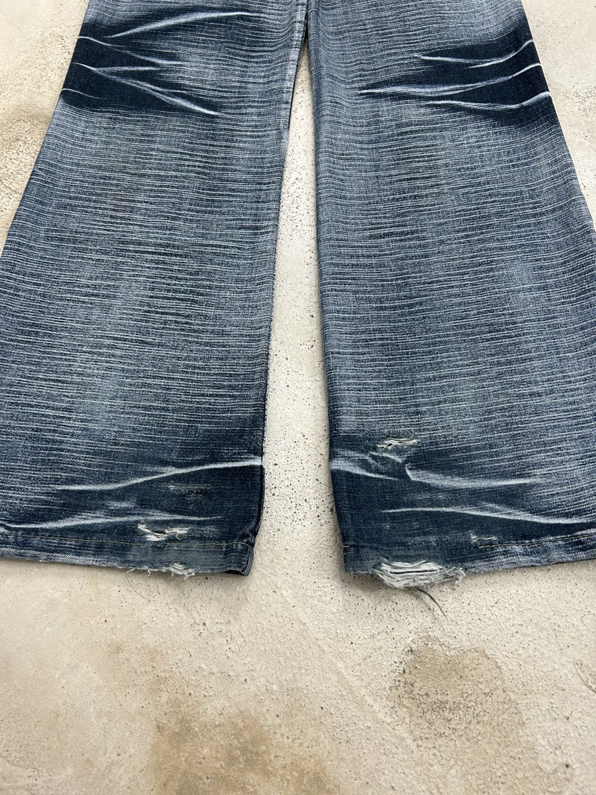 Hysteric Glamour Flare Jeans Painted Washed Heavy Whisker Size 27" / US 4 / IT 40 - 11 Thumbnail