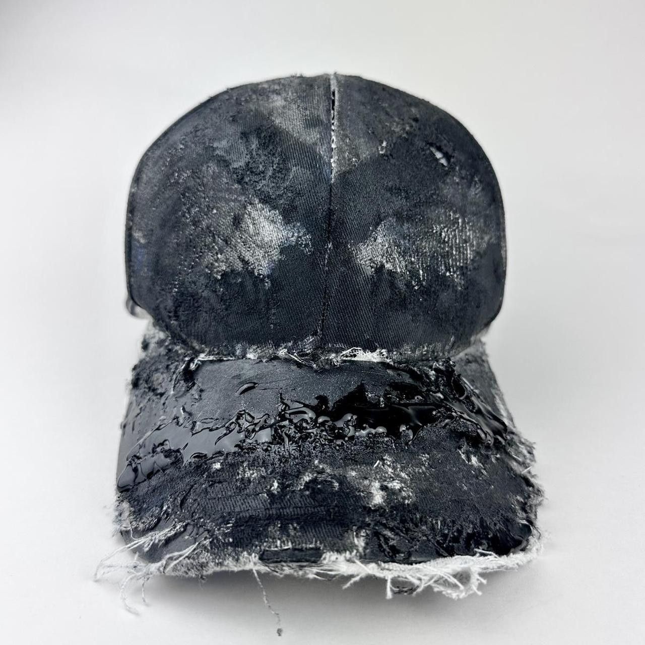 Other ASTROBOI* 'Y's' Trompe L'oeil Black Denim Print Resin Hat Size ONE SIZE - 1 Thumbnail