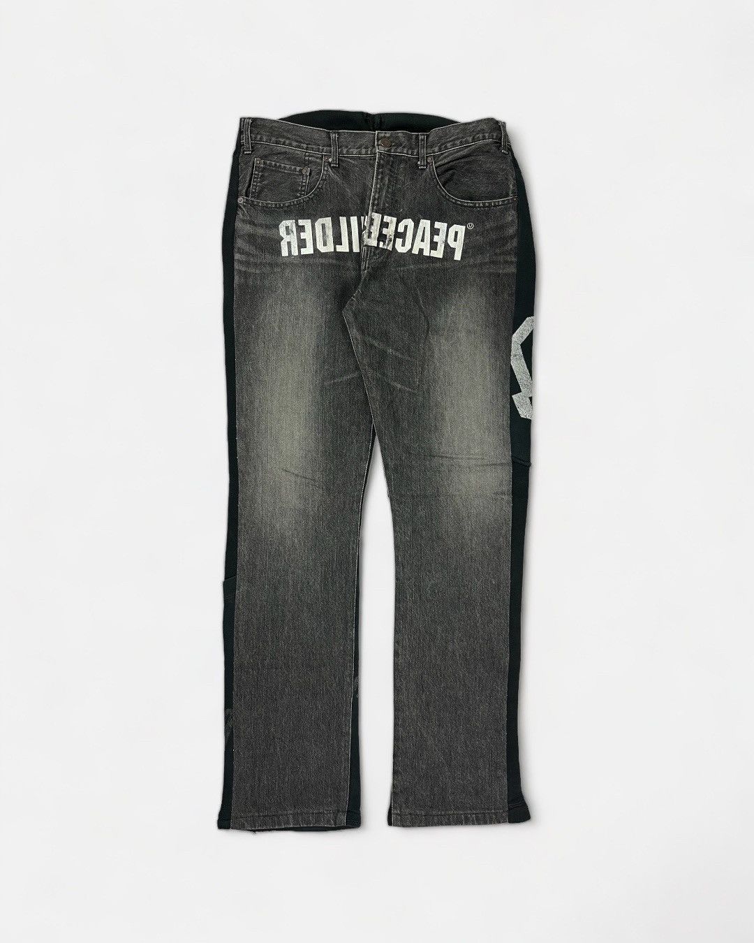 Pre-owned Undercover - « Peacebuilder » Hybrid Denim In Black