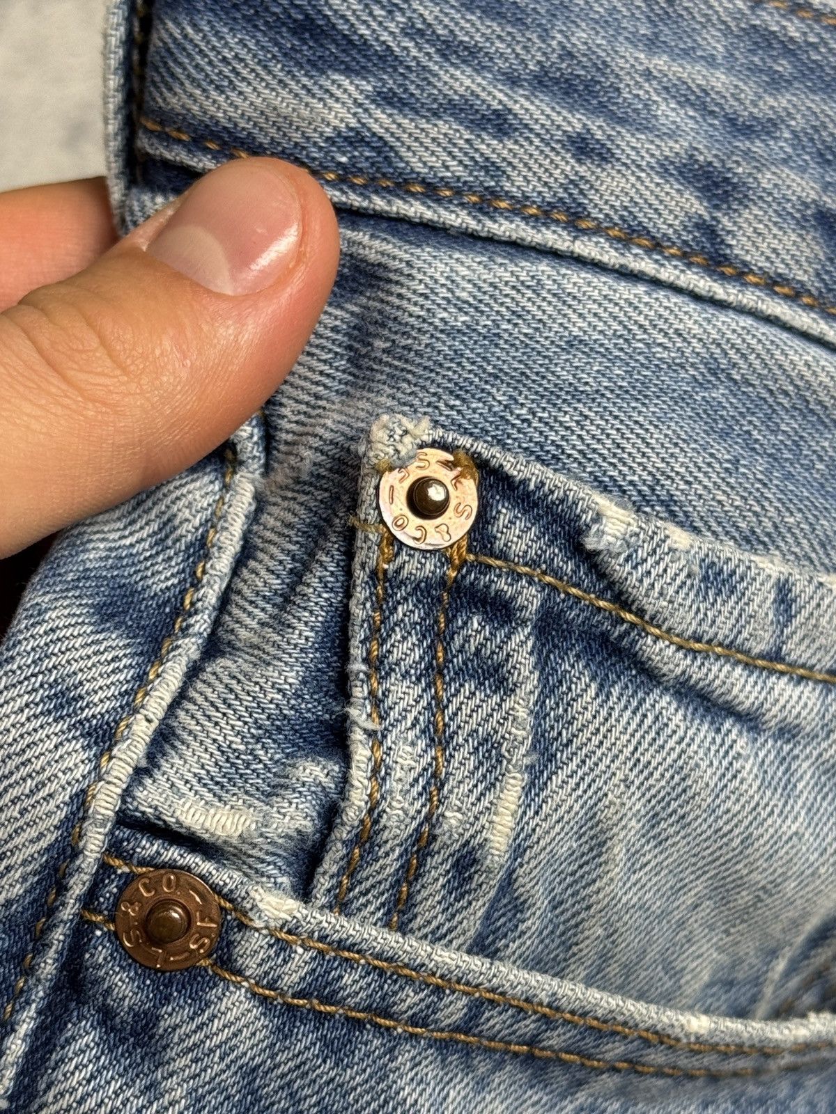 Levi's × Vintage VINTAGE 90s Levi’s 501 Baggy Rare y2k Workwear Japan Jeans Size US 32 / EU 48 - 5 Thumbnail