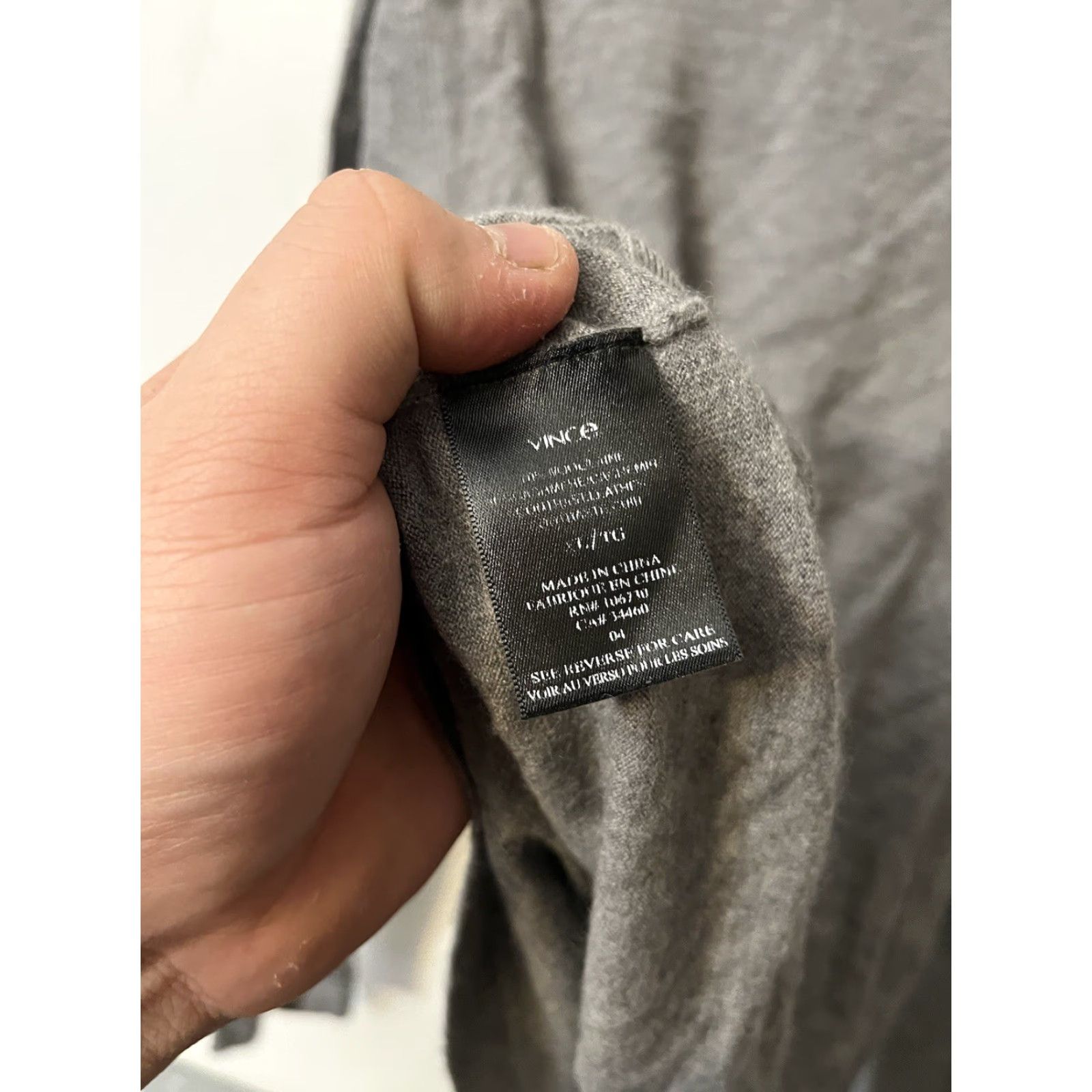 Vince Vince Sweater Mens XL Gray Merino Wool Lightweight Crewneck Pullover Size US XL / EU 56 / 4 - 4 Thumbnail